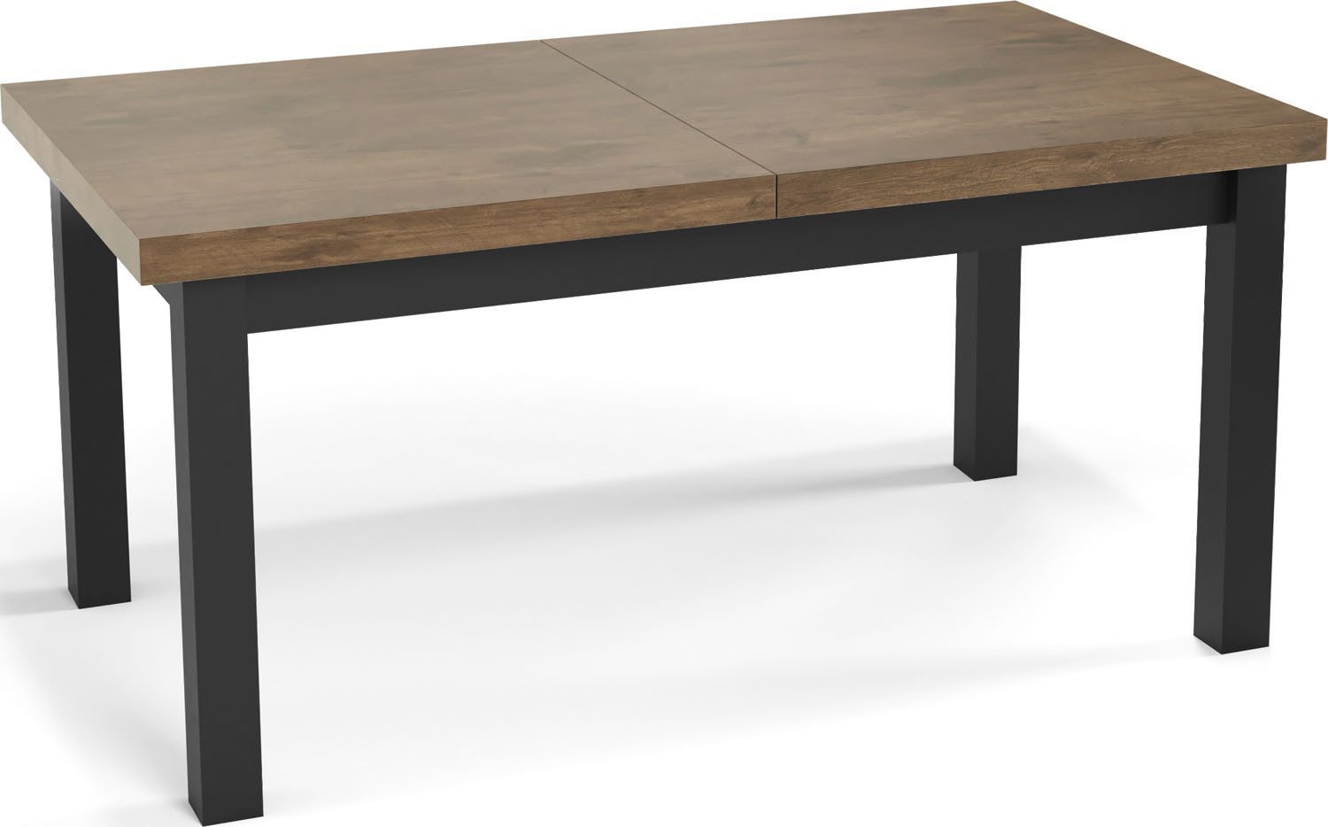 WFL GROUP Esstisch Gemini ausziehbar rechteckig modern mit schwarzen Holzbeinen (MADE IN EU, 5 Gr. – 120/140/160/170/200 cm ausziehbar auf 160/180/210/250/300 cm), platzsparender Tisch in Holzoptik für Küche, Esszimmer oder Wohnzimmer