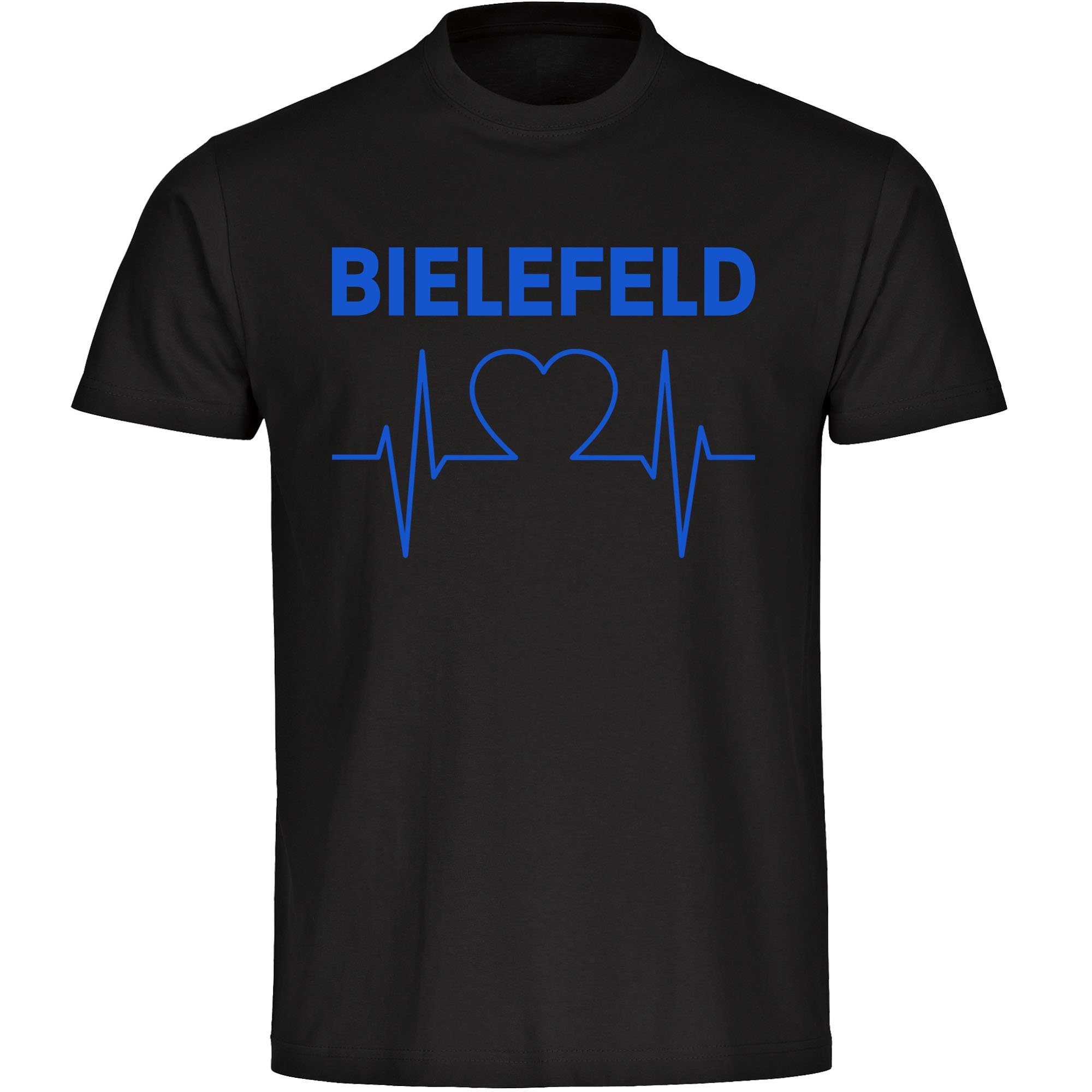 multifanshop T-Shirt Herren Bielefeld - Herzschlag - Männer