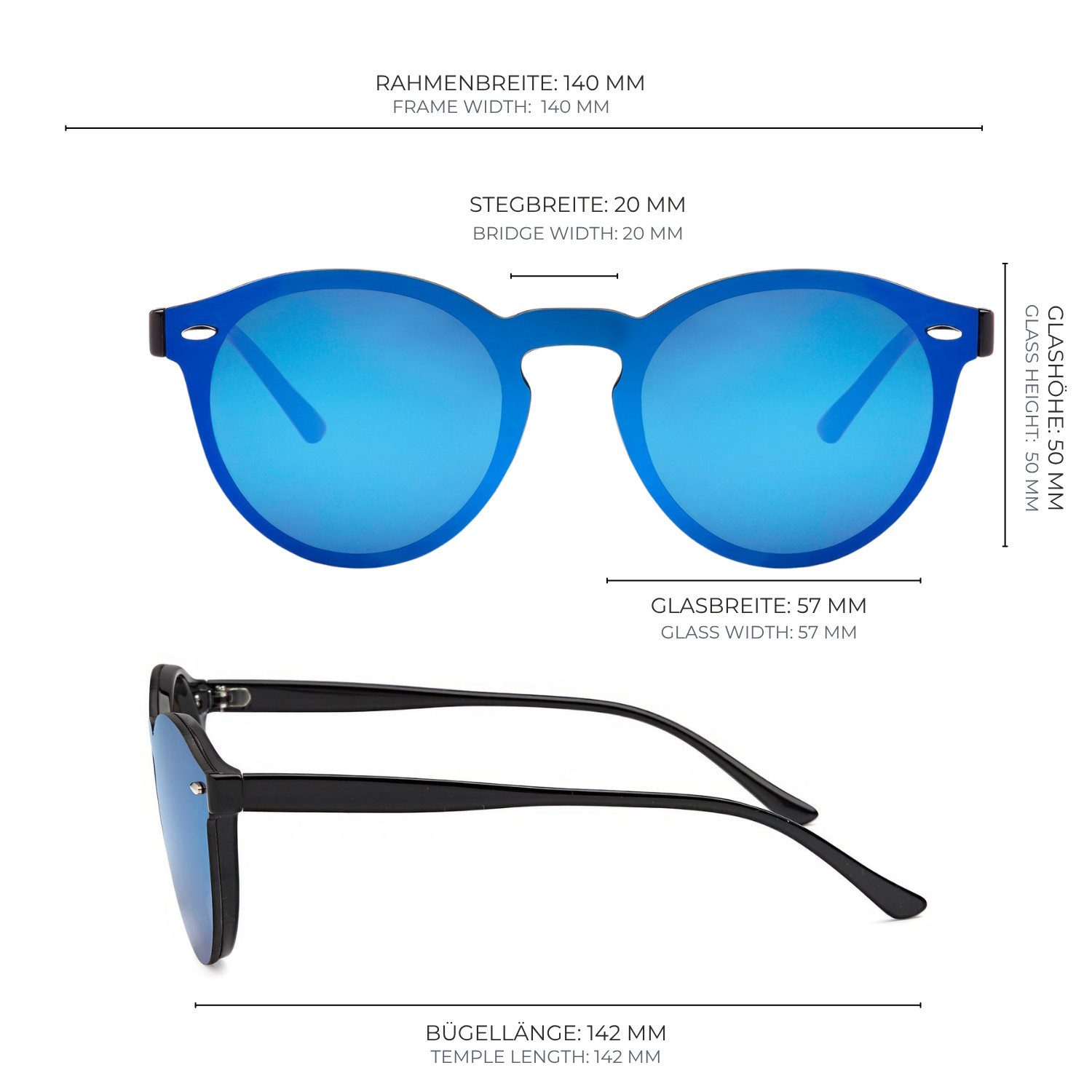 styleBREAKER Sonnenbrille Monoglas Sonnenbrille Shield Brille UV400 (1-St) – Bild 4 von 5