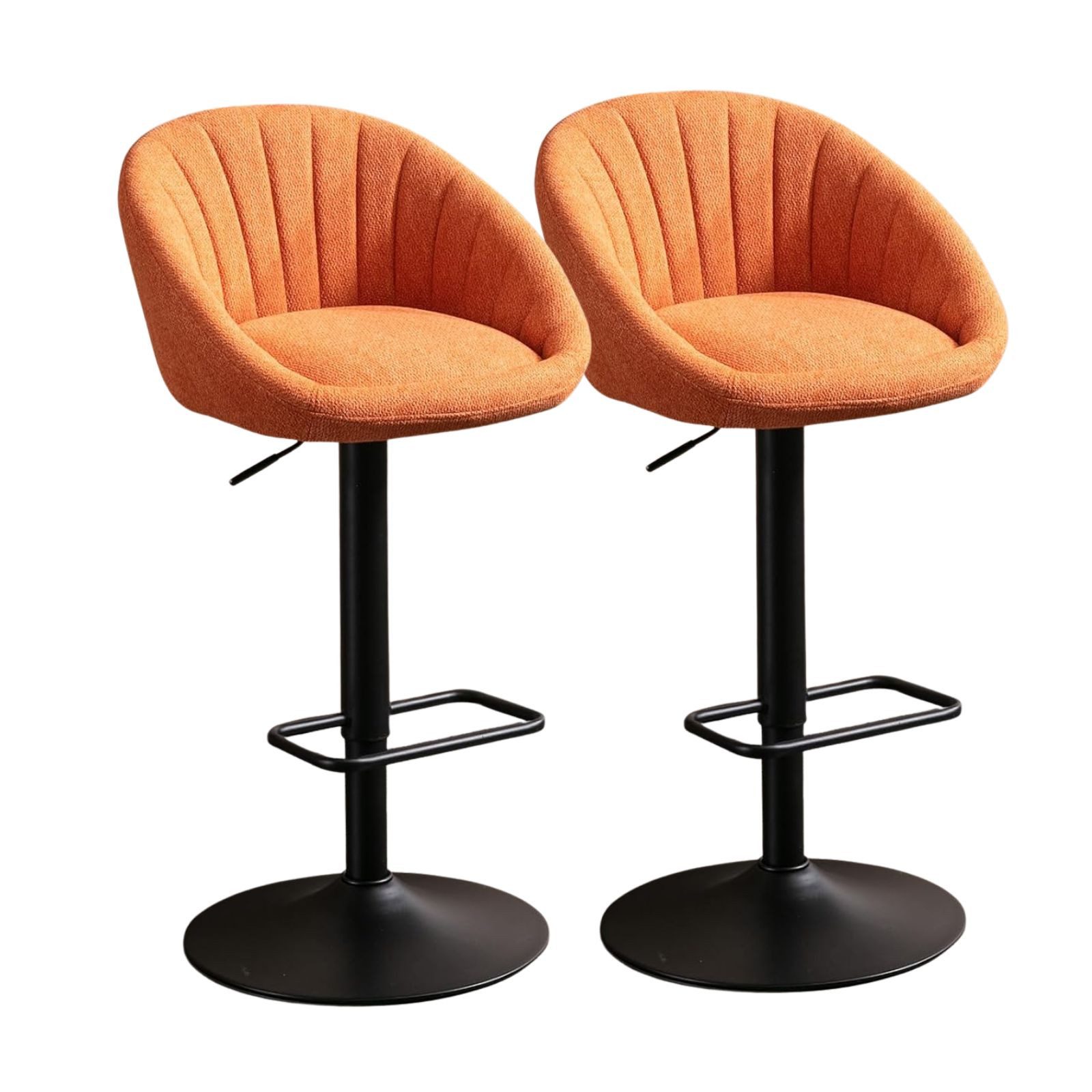 CHAIRUS Barhocker 2er Set, Drehhocker mit Rückenlehne, Küchenhocker, Barstuhl (2 St), Barhocker zum Essen mit Sitzhöhe von 64-86 cm
