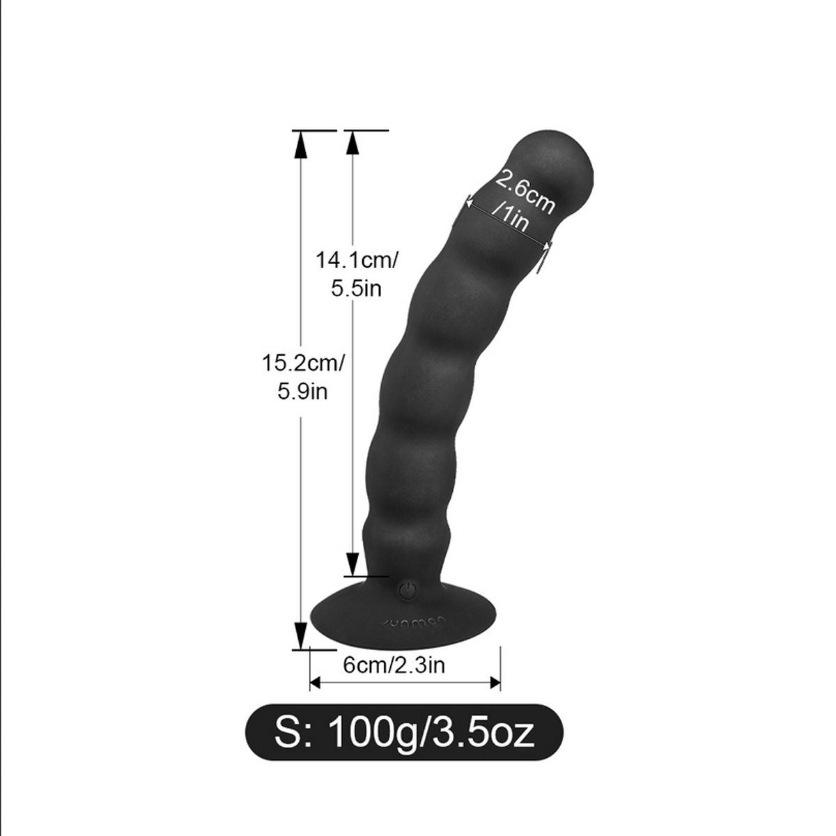 TPFSecret Anal-Stimulator Analvibrator für Frauen und Männer, 10 verschiedene Vibrationsmodi, über USB wiederaufladbar, ergonomischer Prostata Anal Vibrator, Massagegerät - Größe S