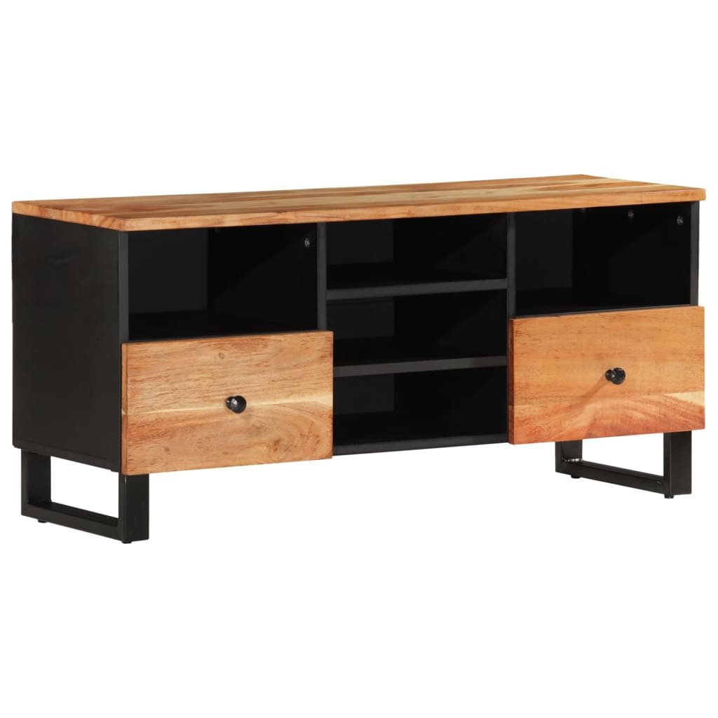 vidaXL TV-Schrank TV-Board 100x33x46 cm Massivholz Akazie und Holzwerkstoff günstig online kaufen