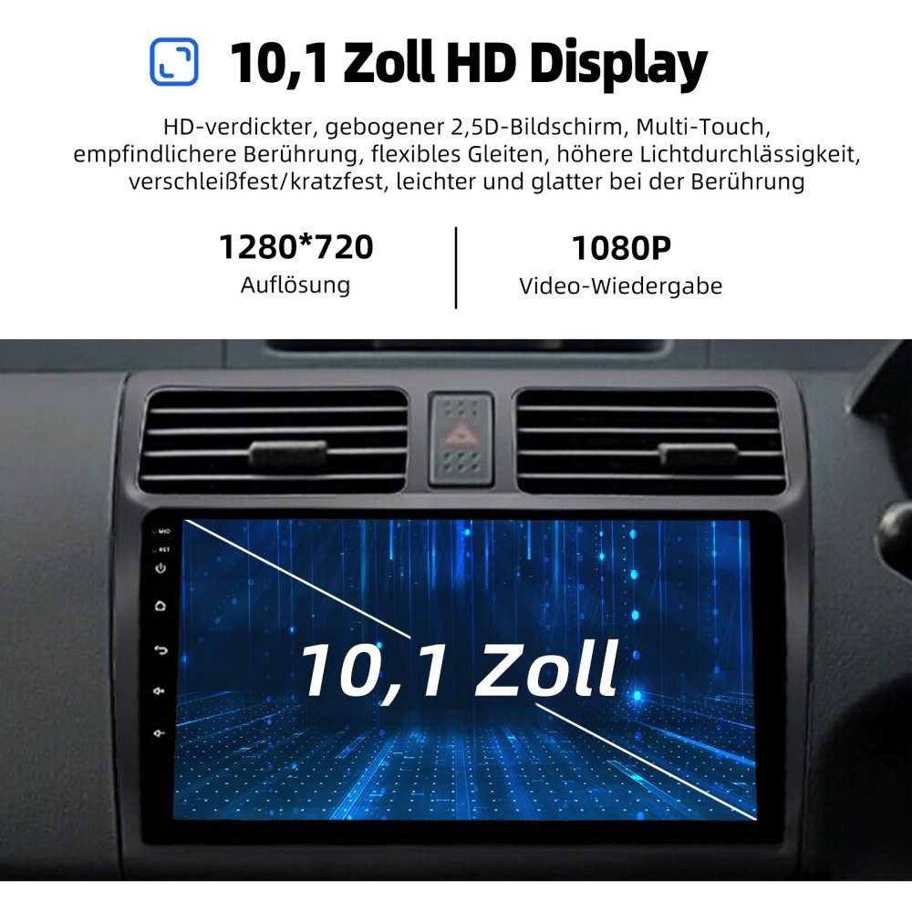 ESSGOO DAB+ Für SUZUKI SWIFT III EZ MZ 2004-09 Android 15 Autoradio GPS Navi Autoradio (DAB+ (optional), 4+64GB(optional), AM, FM, RDS, Apple Carplay & Android  – Bild 4 von 5