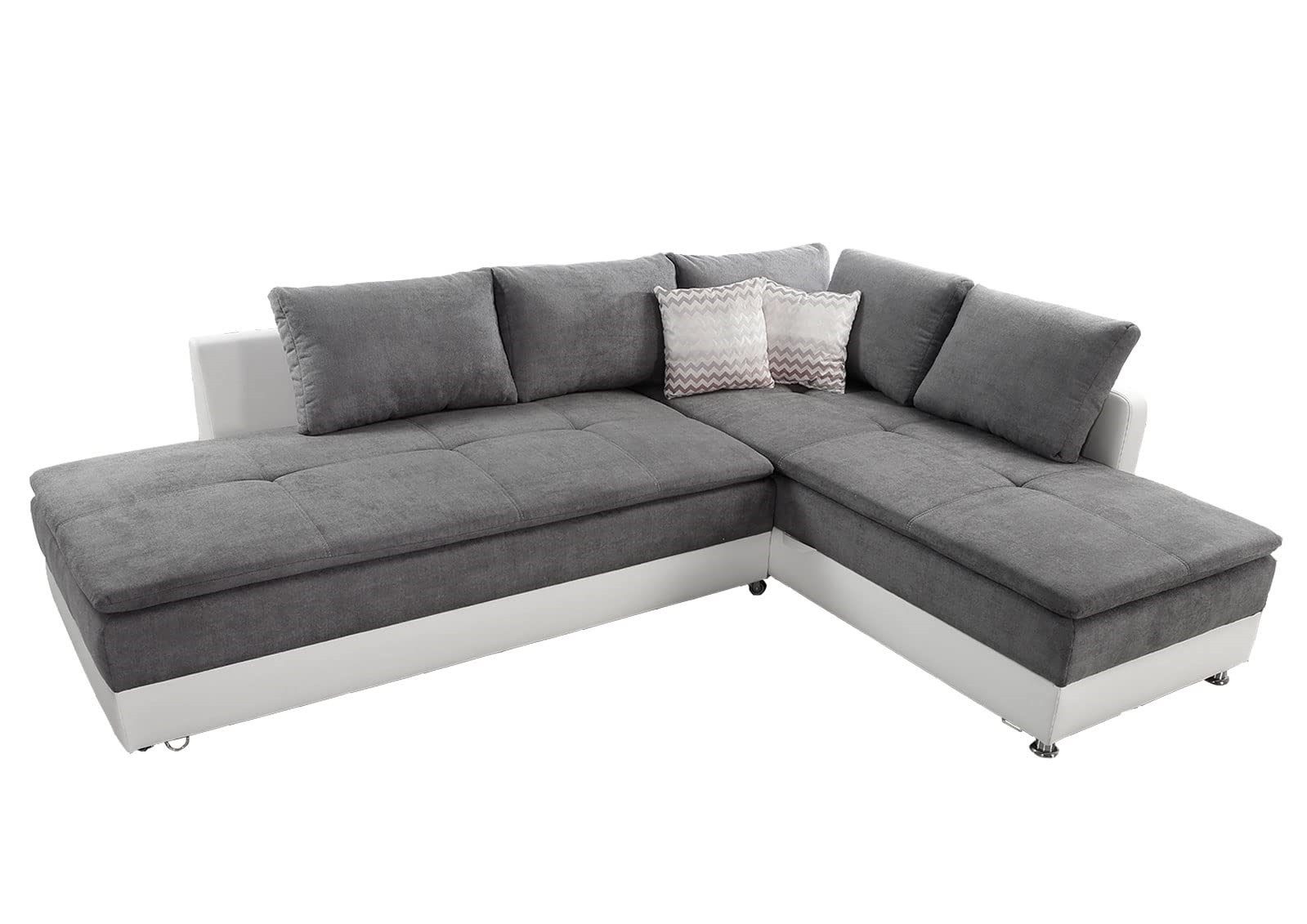luma-home Ecksofa 15103, Dauerschläfer-Doppelbett 306x223 cm, günstig online kaufen