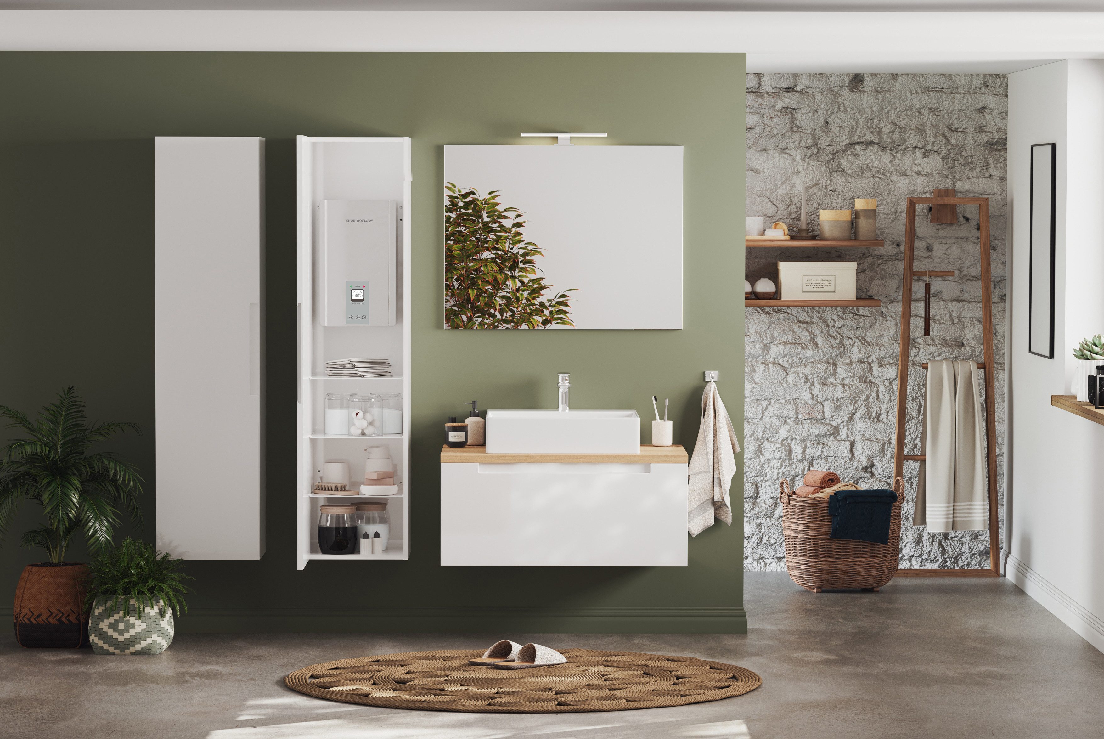 Thermoflow Durchlauferhitzer Thermoflow Elex 18 / 21, elektronisch, max. 55 °C, mit LC-Display