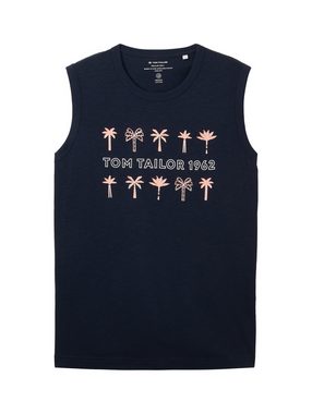 TOM TAILOR T-Shirt Print Tanktop mit Bio-Baumwolle