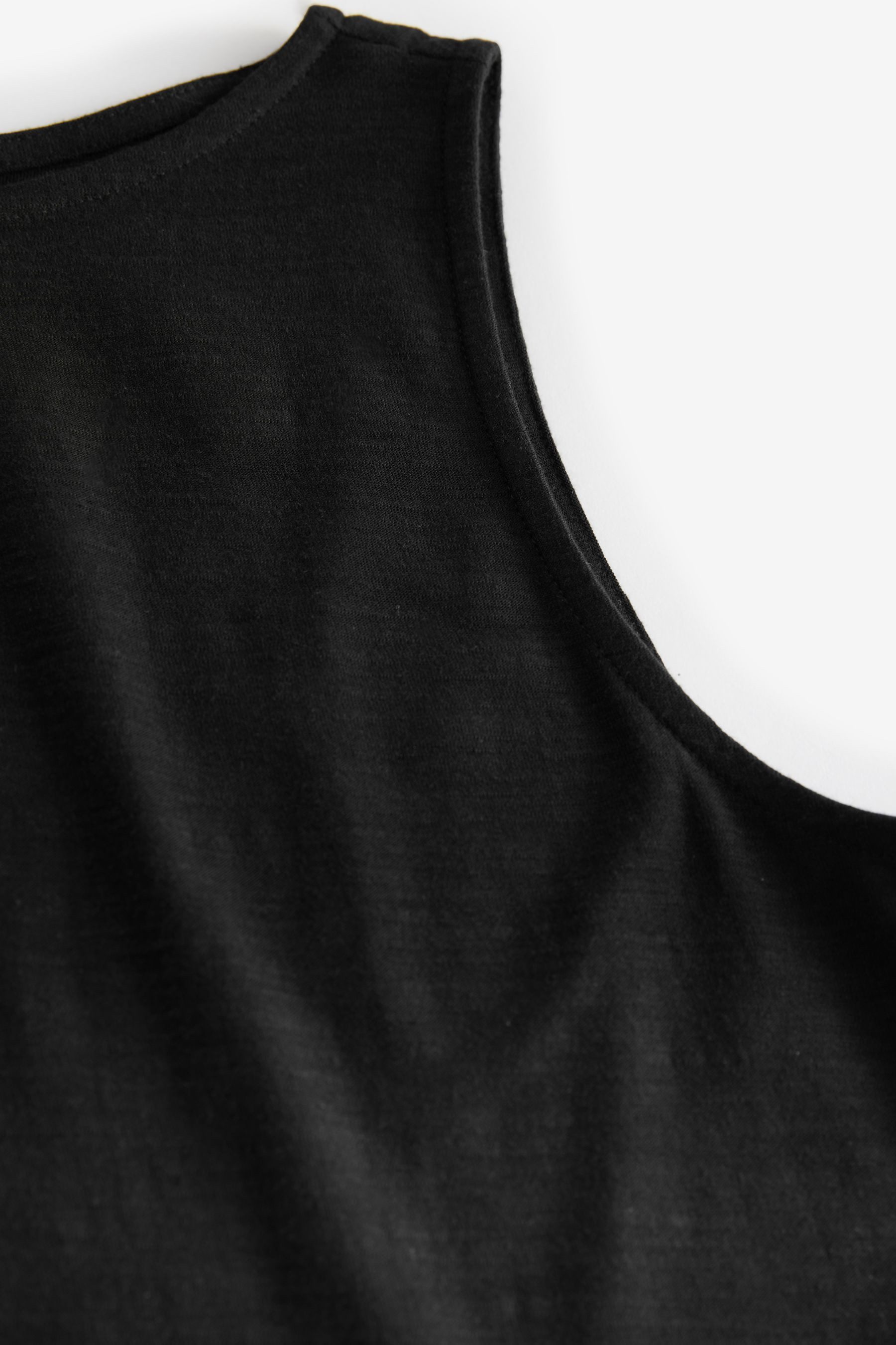 Next Midikleid Ärmelloses Midikleid 100 % Baumwolle (1-tlg)