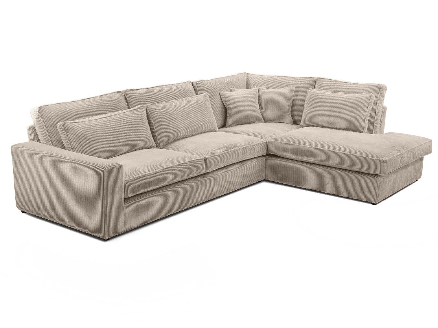 Beautysofa Ecksofa mit dekorativen Kissen PARMA, im modernes Design, klassische Polsterecke inklusive Wellenfedern, Ottomane links oder rechts wählbar – Bild 3 von 5