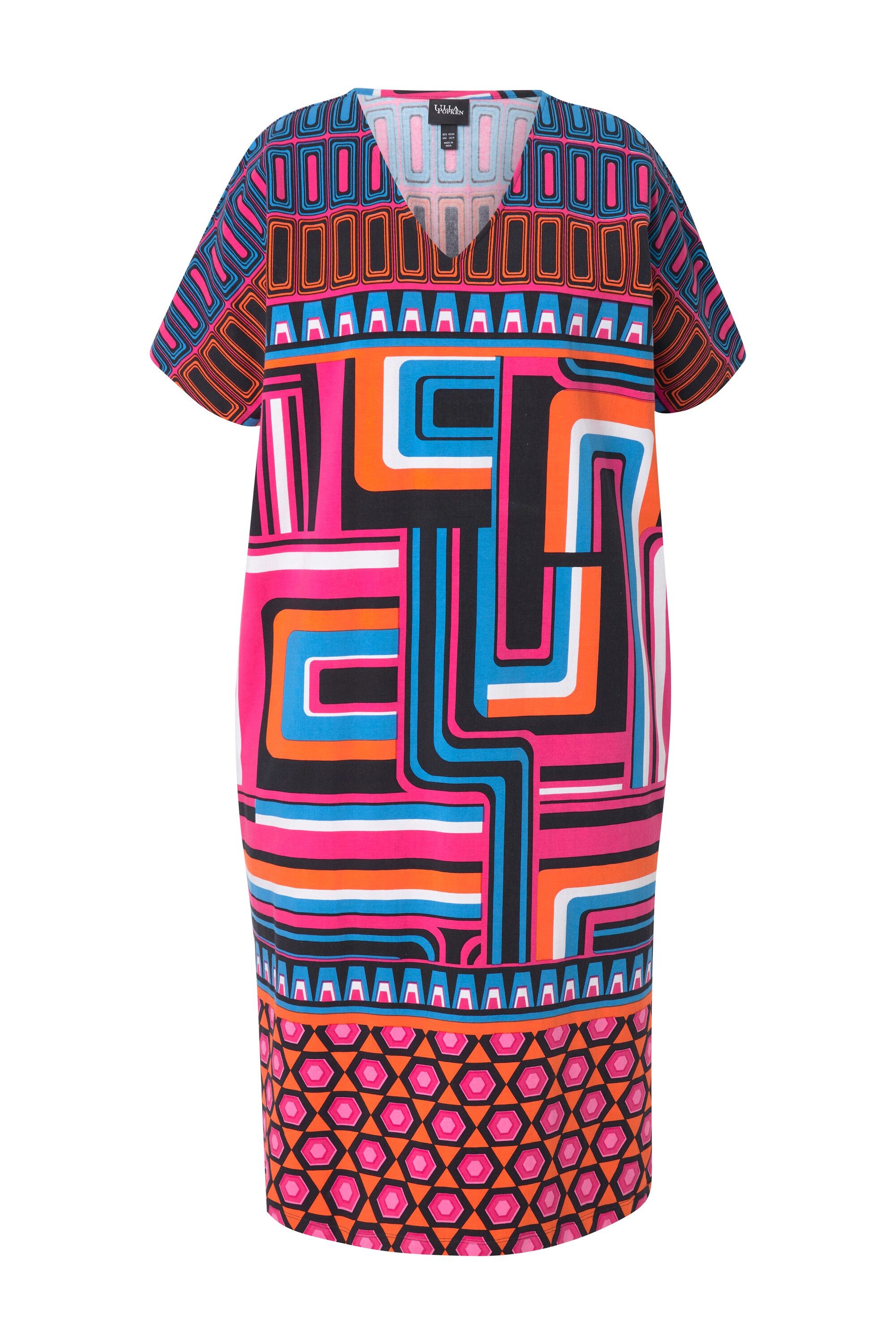 Ulla Popken Midikleid Jerseykleid grafischer Druck günstig online kaufen