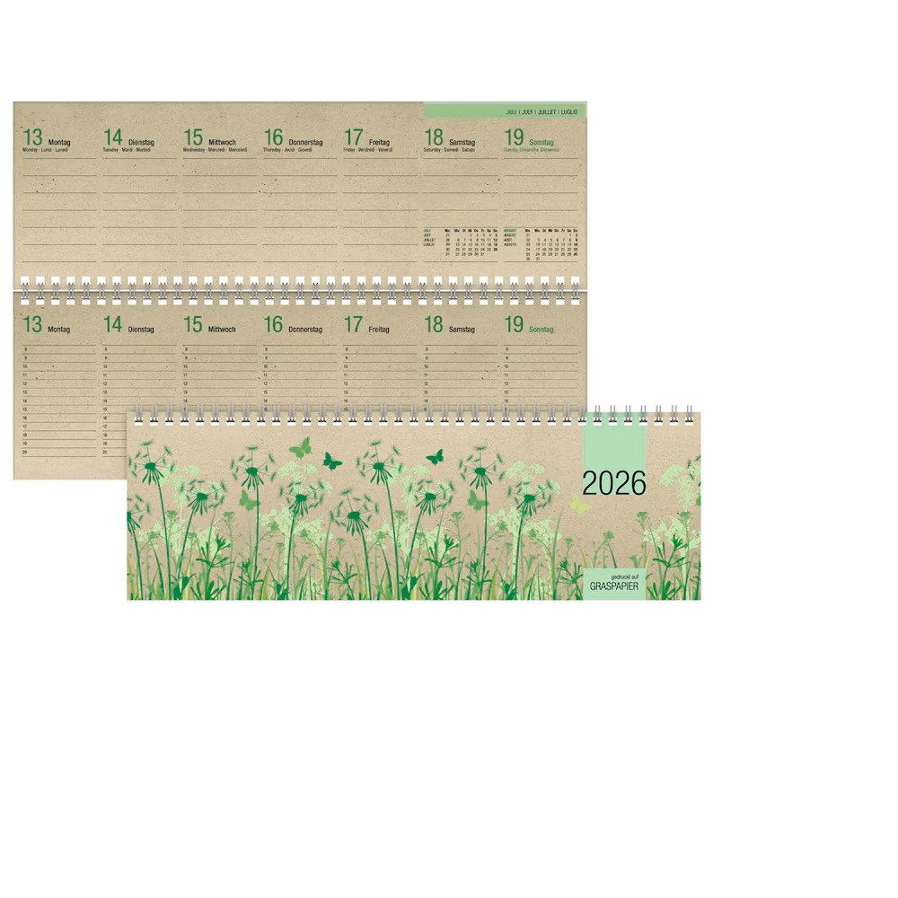 ZETTLER Tischkalender Wochenplaner 2026 Mod. 159 Grasserie quer
