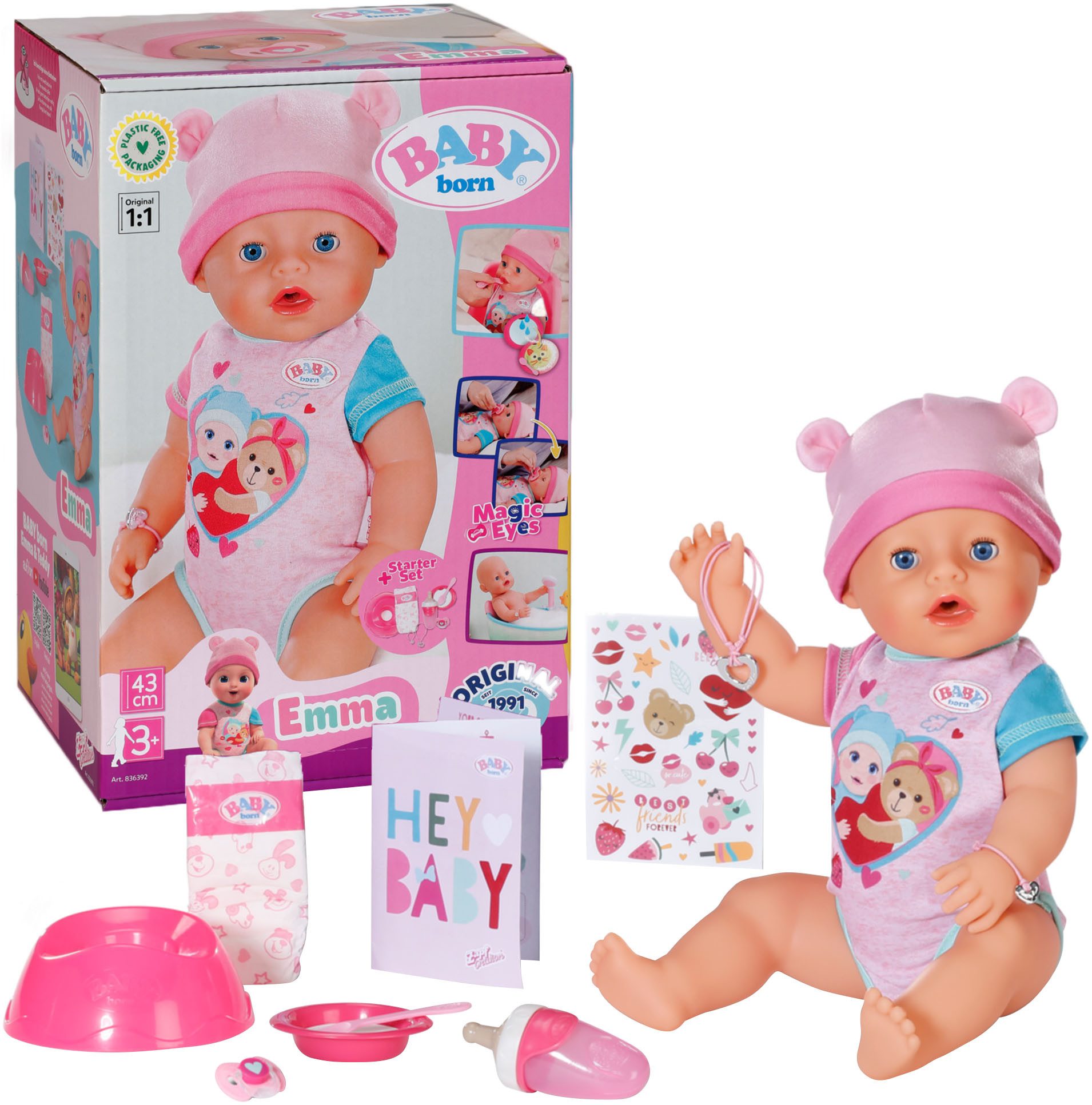 Baby Born Babypuppe Emma, 43 cm (Set, 11-tlg) günstig online kaufen