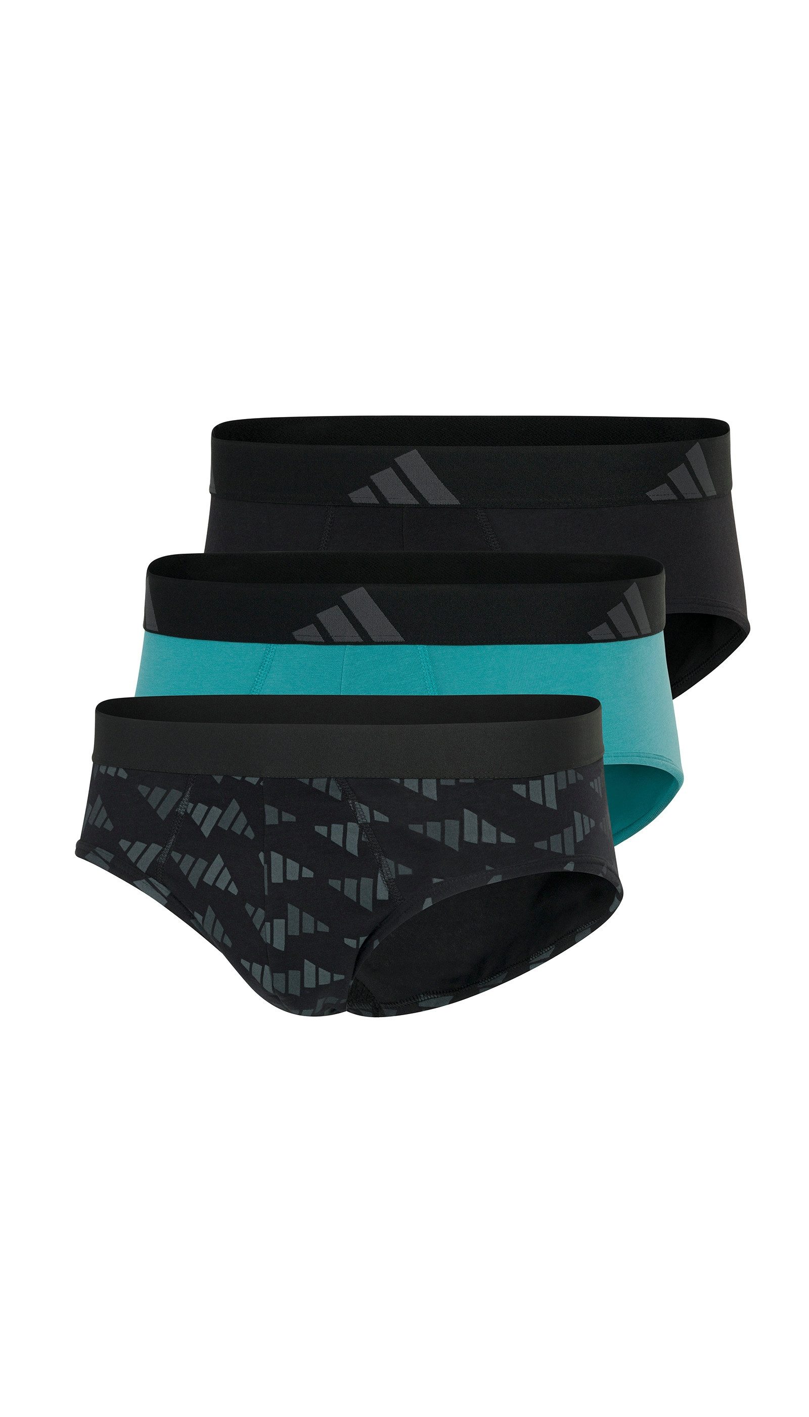 adidas Sportswear Slip Active Flex Cotton (3er Pack) elastisch, Logo-Bund, scheuerfreies Tragegefühl, ohne Eingriff
