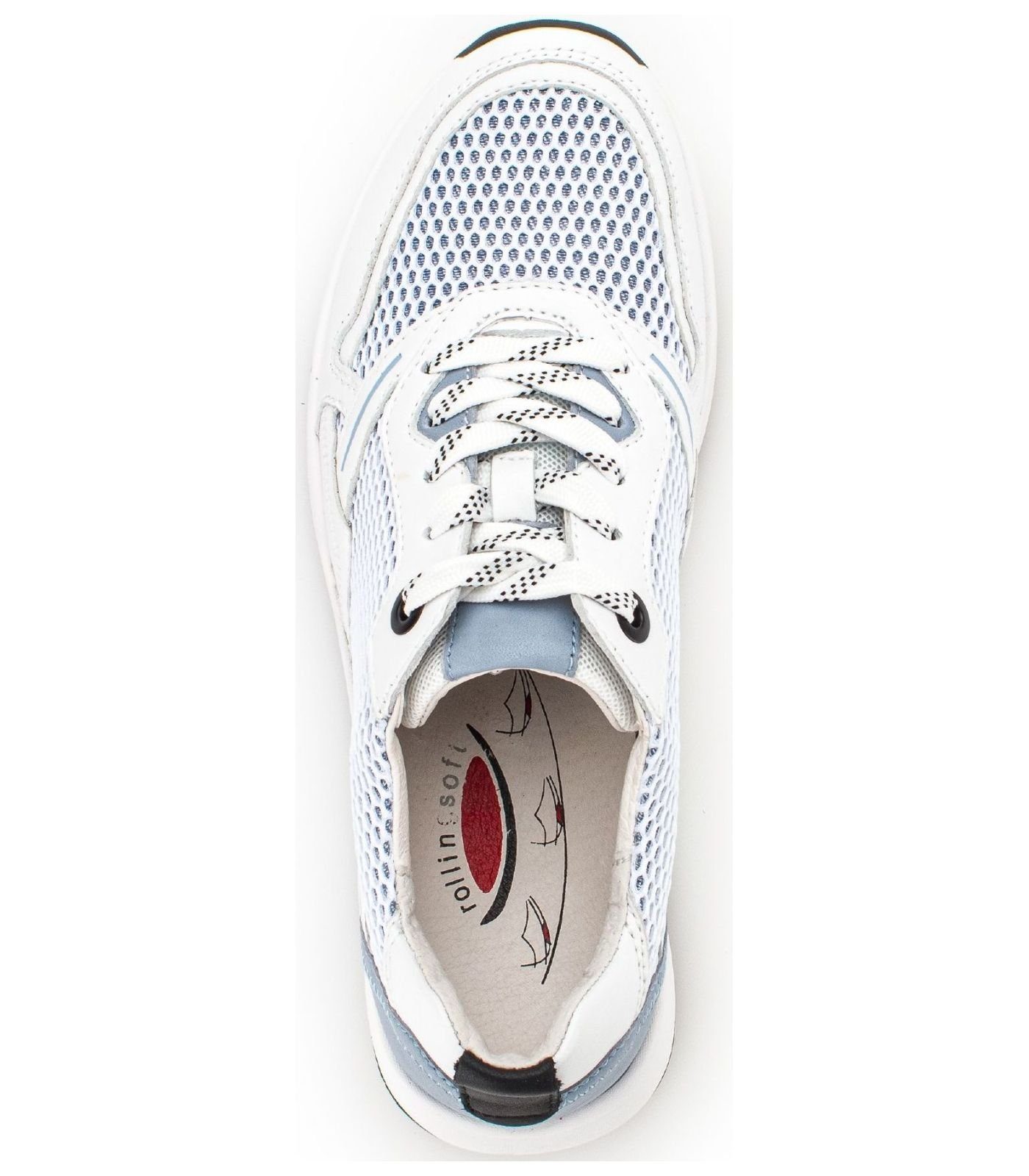 / 51) Leder/Mesh Sneaker Sneaker (weiss/sky Weiß Gabor