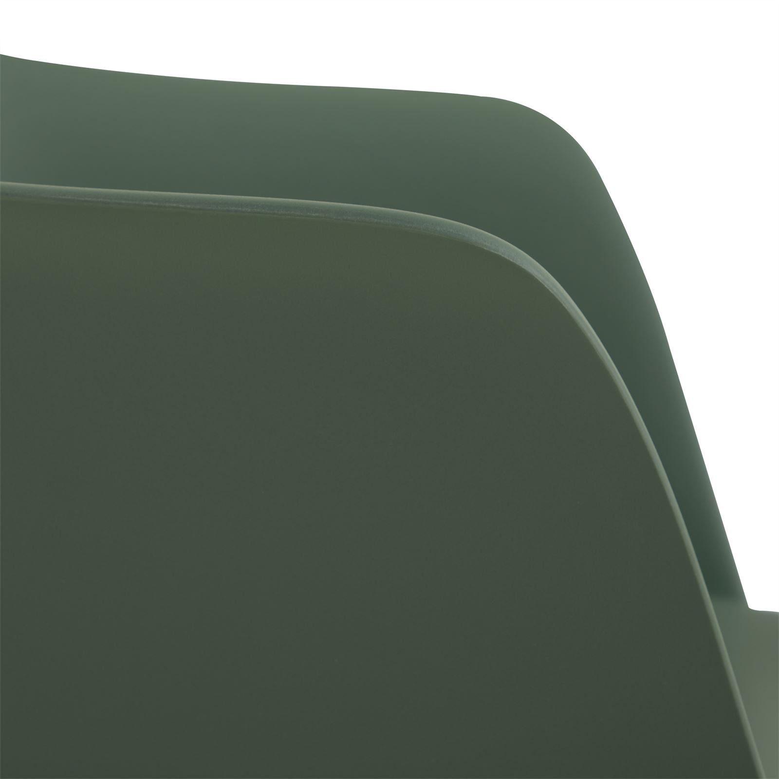 Esszimme schlanker Alu und Esszimmerstuhl aus Gartenstuhl (4 St), FORO IDIMEX grün Polypropylen Kunststoff aus