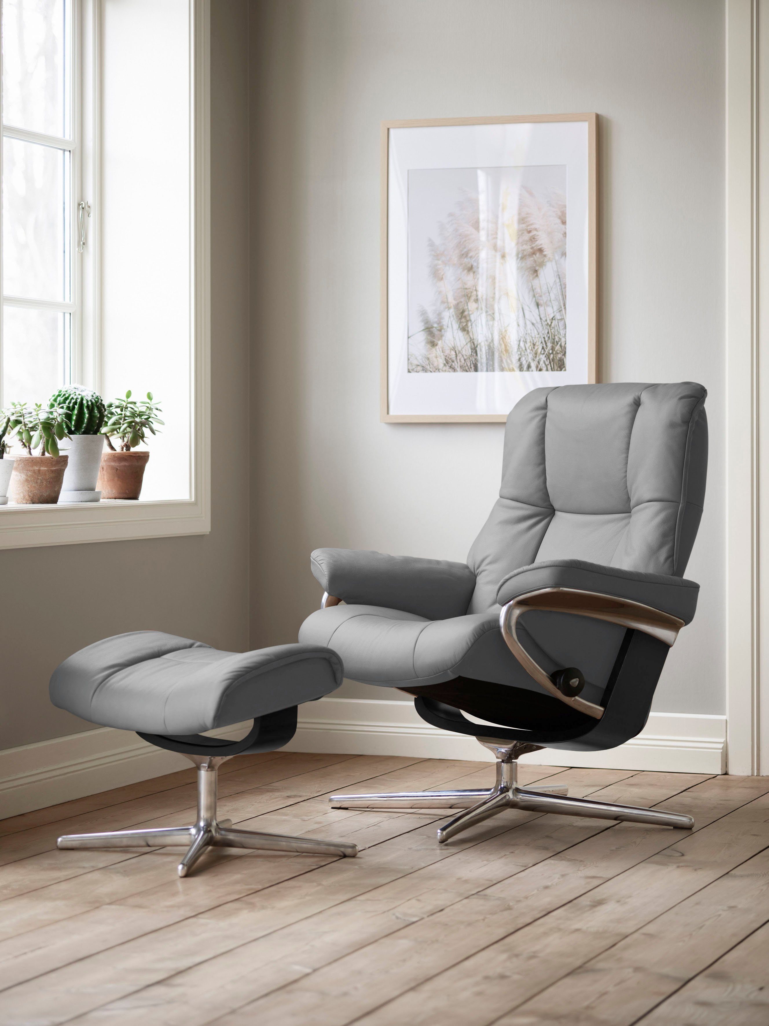 Stressless® Relaxsessel Mayfair, mit Cross Base, Größe S, M & L, Holzakzent Schwarz