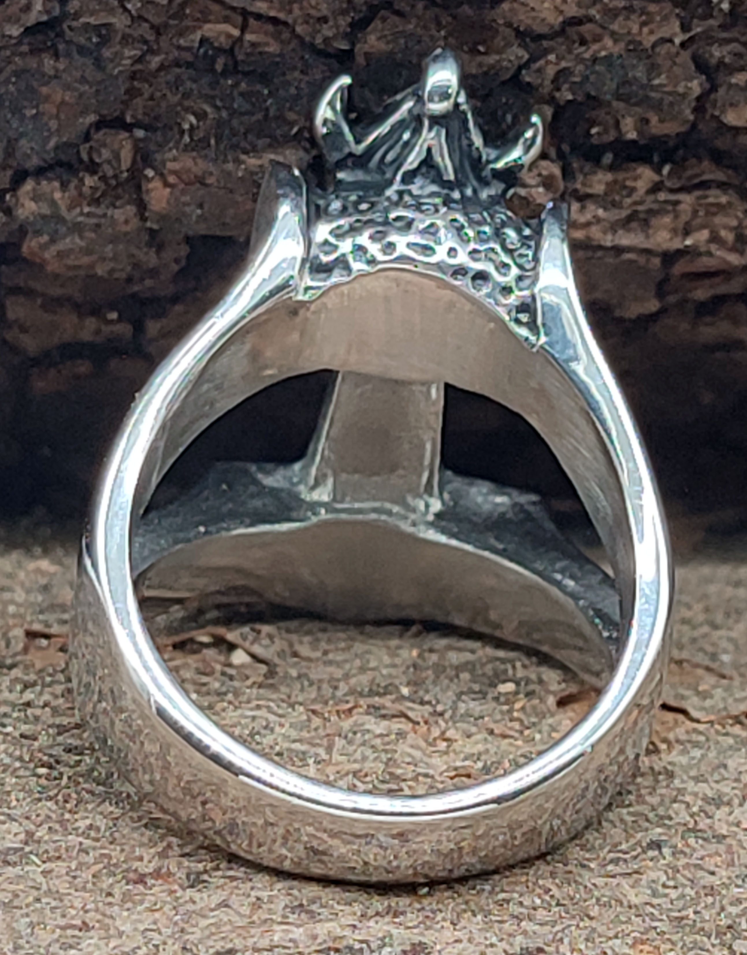 Kiss of Leather Fingerring RING THORSHAMMER GR. 57-74 (TH27)- EDELSTAHL