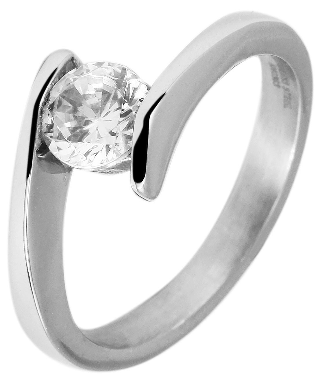 Fingerring Damen Ring aus Edelstahl mit Zirkonia