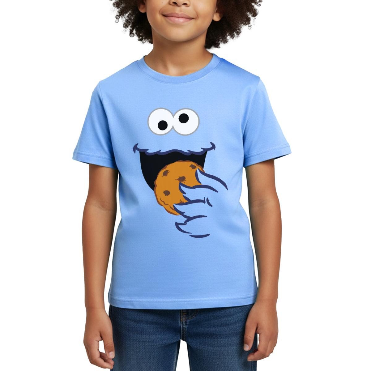 T-Shirt Sesamstraße Kostüm Krümelmonster Kinder T-Shirt