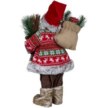 Christmas Paradise Weihnachtsmann Magnus, 4 Größen (30-80cm) (Deko Figur, 1 St), rot-braun