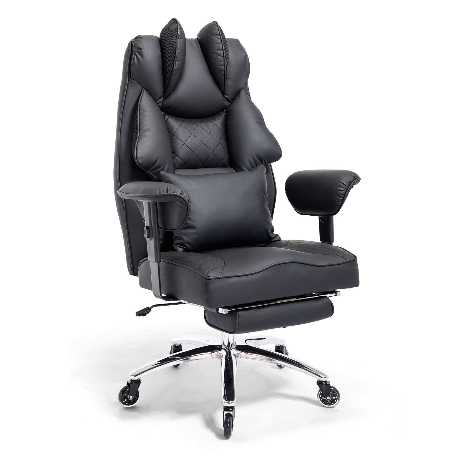 Happy Home Bürostuhl Ergonomischer Bürostuhl 200kg – Plus Edition Chefsessel mit Fußstütze