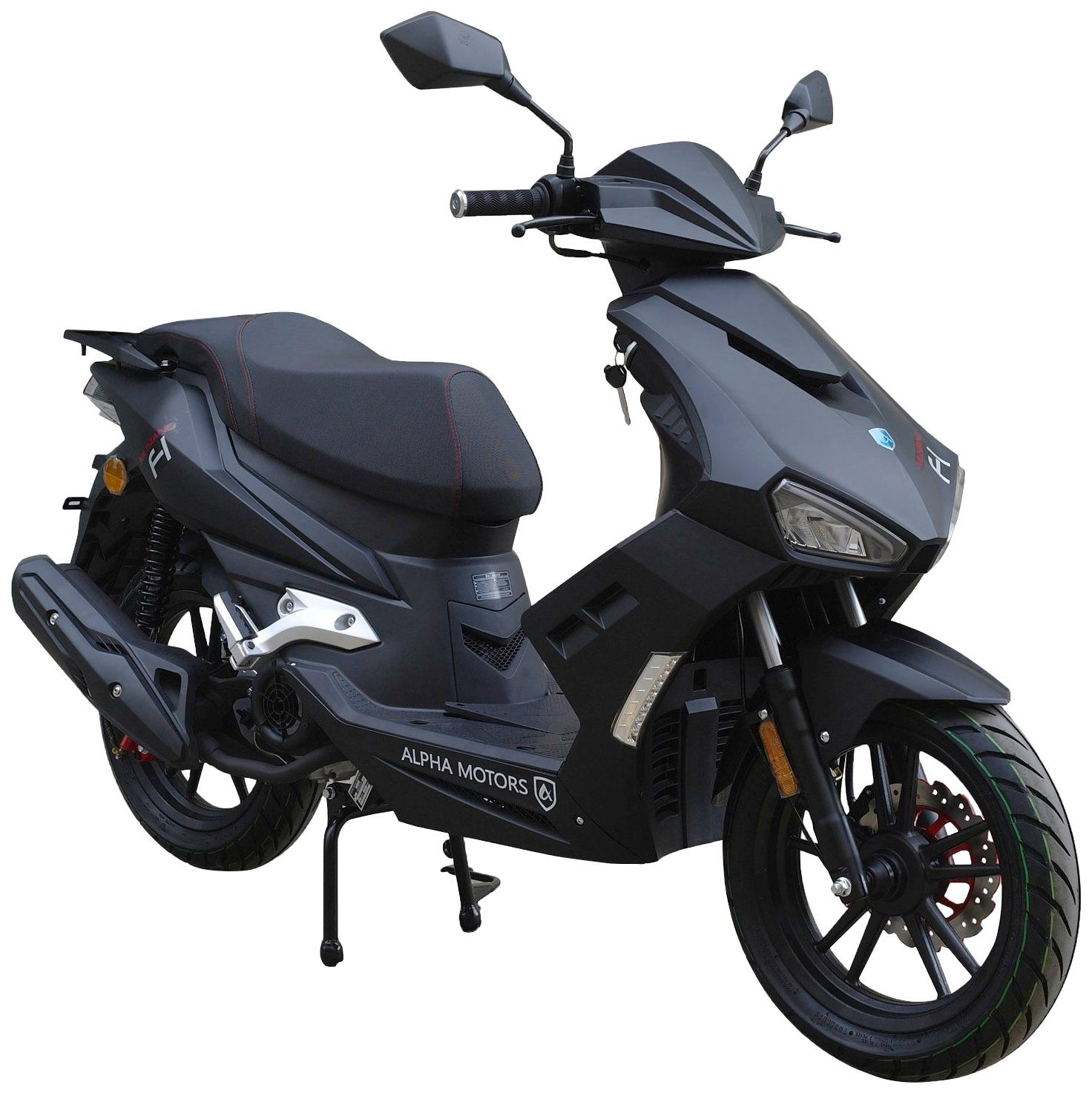 Alpha Motors Motorroller Mustang FI, 125 ccm, 85 km/h, Euro 5+, mit USB-Anschluss und Lenkerschloss, sportliches Design