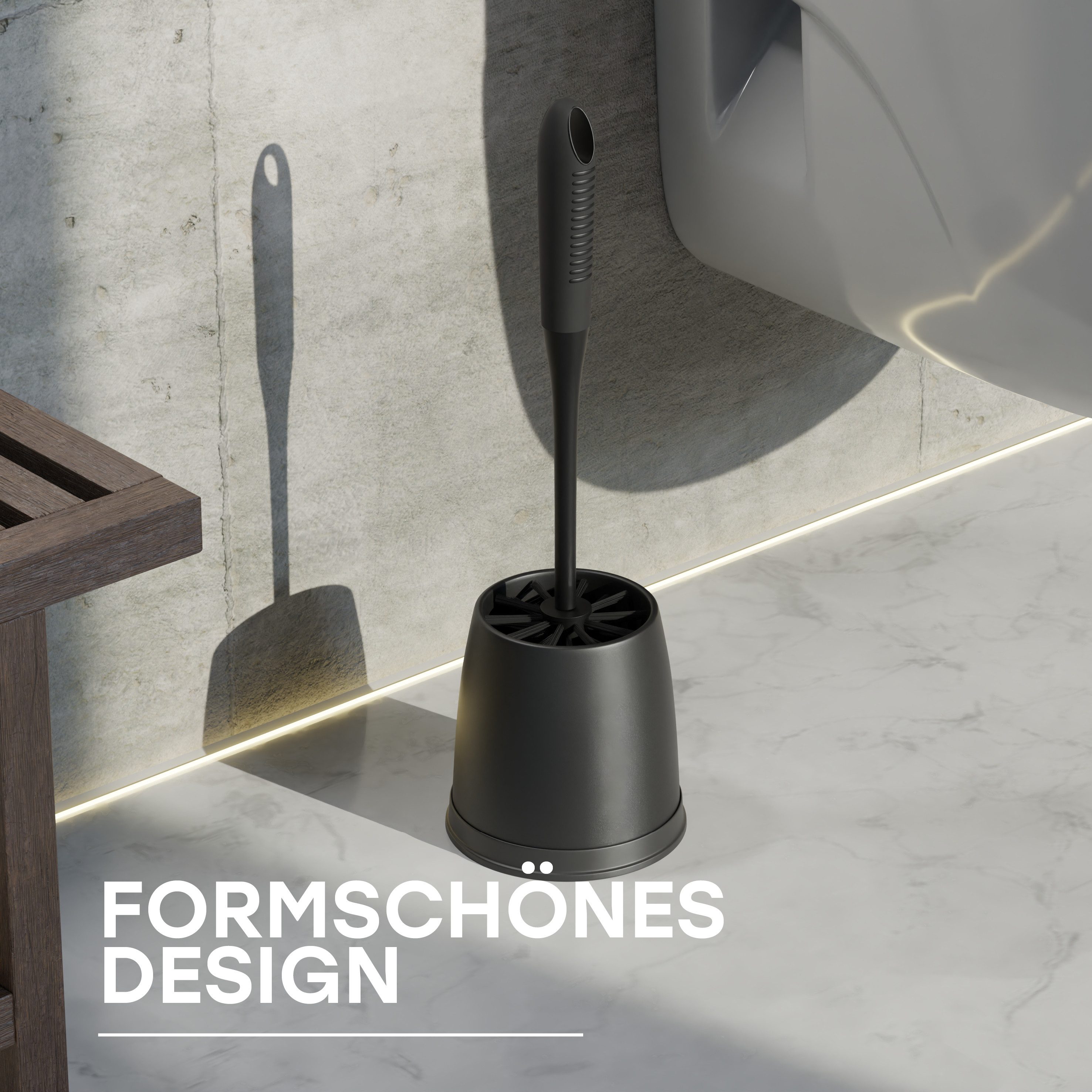SAVEGA WC-Reinigungsbürste SAVEGA - Klobürste mit innovativer Borstenstruktur, Toilettenreinigung, (Packung, 2-tlg), Effektive Kunststoffborsten,Belüfteter Bürstenhalter