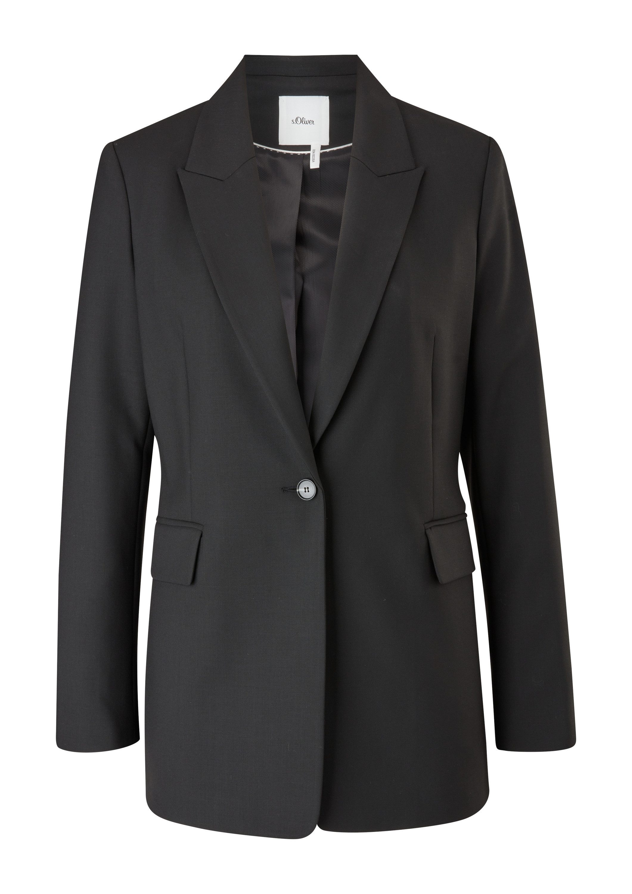 s.Oliver Jackenblazer Indoor-Blazer Longblazer aus Viskosemix günstig online kaufen