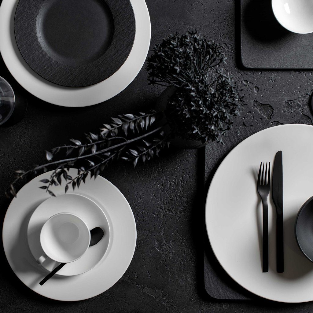 Villeroy & Boch Frühstücks-Geschirrset Royal Frühstücksteller, 6 Stück, 22cm ∅ (6-tlg), 6 Personen, Porzellan, Premium Bone Porcelain, mikrow.- & spülm.sicher, Made in Germany