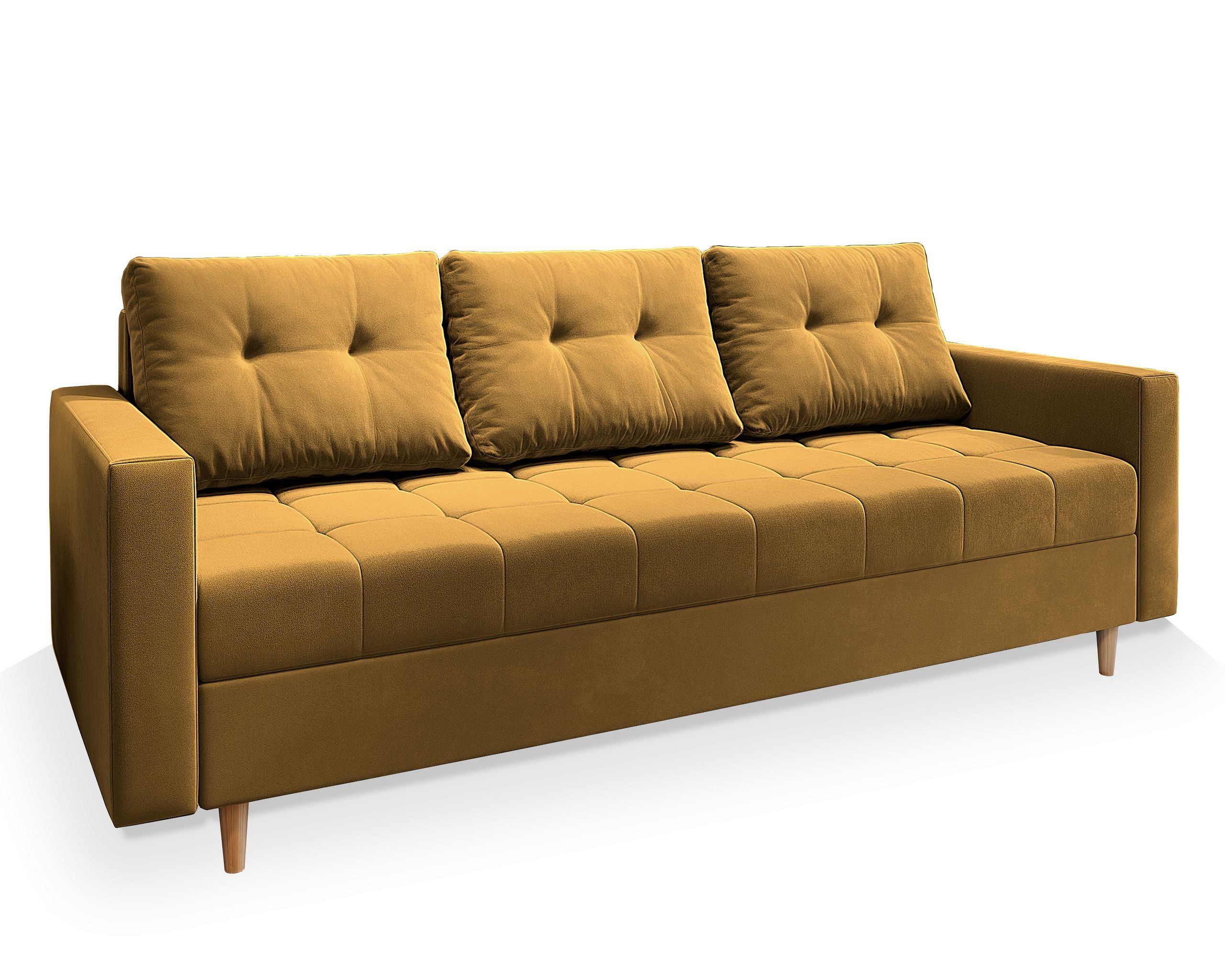 Masseno Sofa MILO mit Schlaffunktion, Schlafsofa, Couch mit Bettkasten
