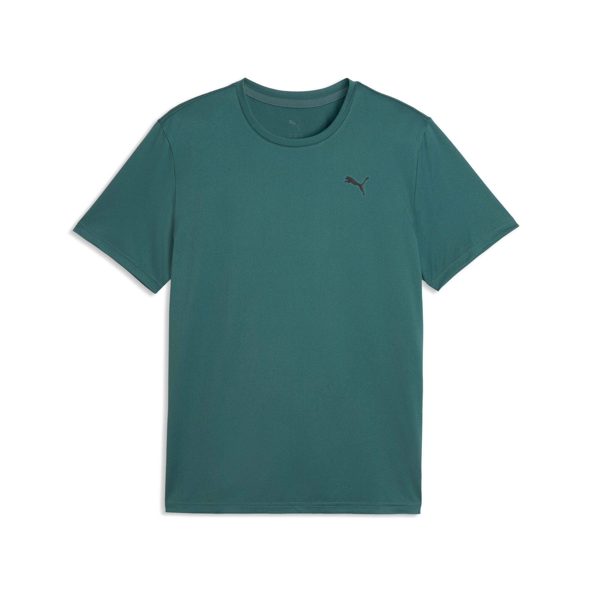 PUMA Trainingsshirt M TAD ESSENTIALS SOLID CAT TEE LC SMALL CAT ergonomischer Schnitt, Kurzarm, Trainings-T-Shirt