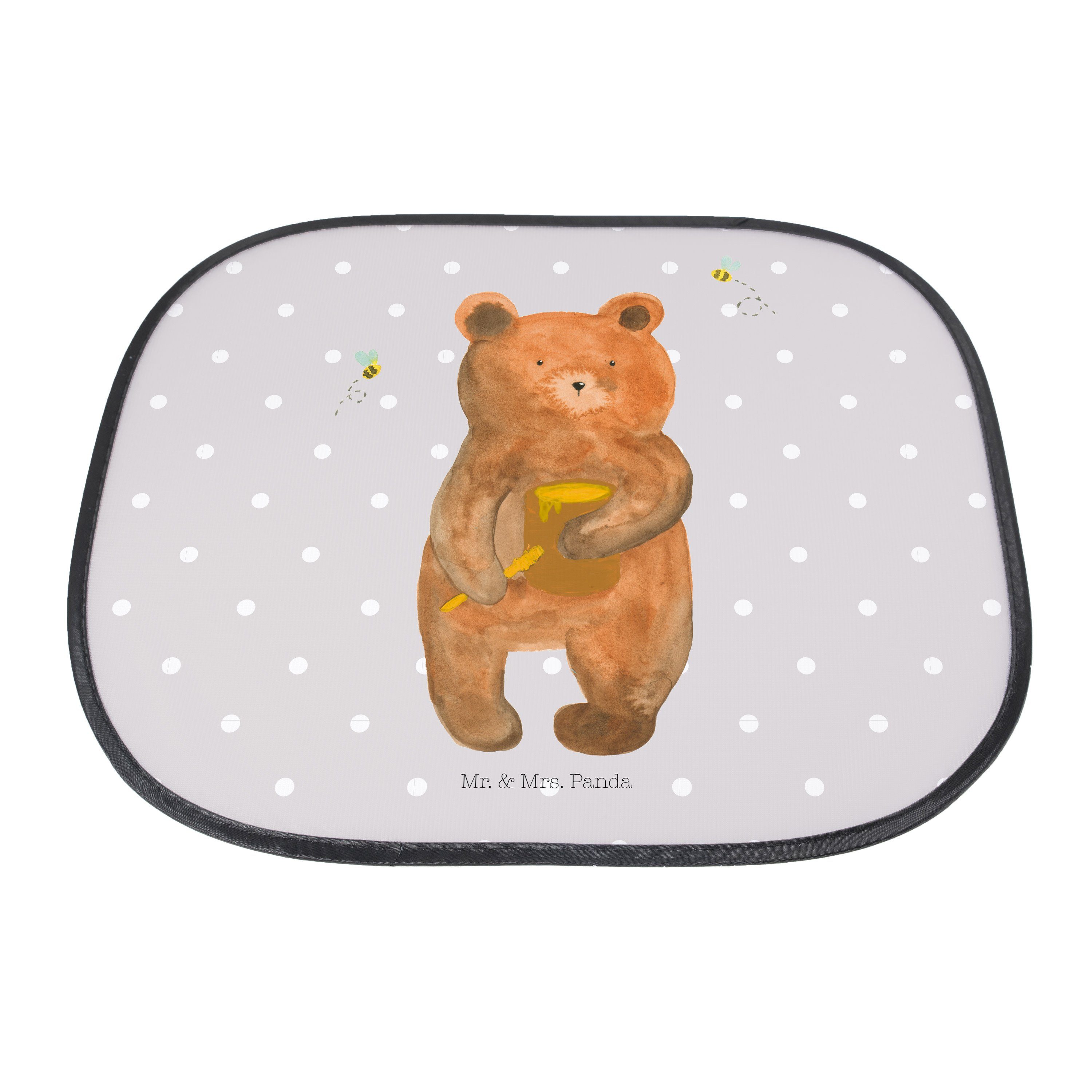 Baby, Mrs. & Teddybär, - Honigbär Sonnenschutz Geschenk, Sonnenschutz Tedd, Seidenmatt - Mr. Grau Pastell Panda,