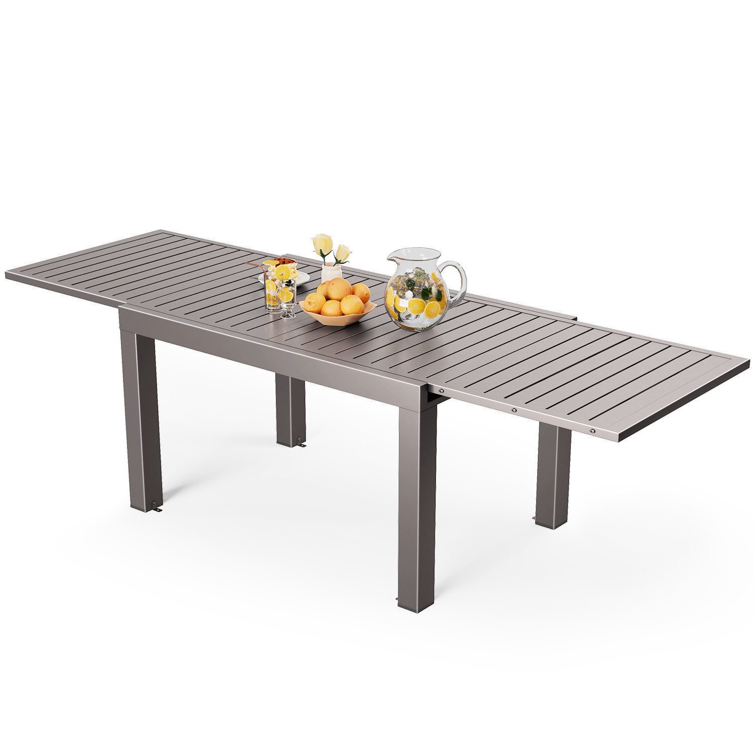 HOMALL Gartentisch Aluminium Esstisch für 6 günstig online kaufen