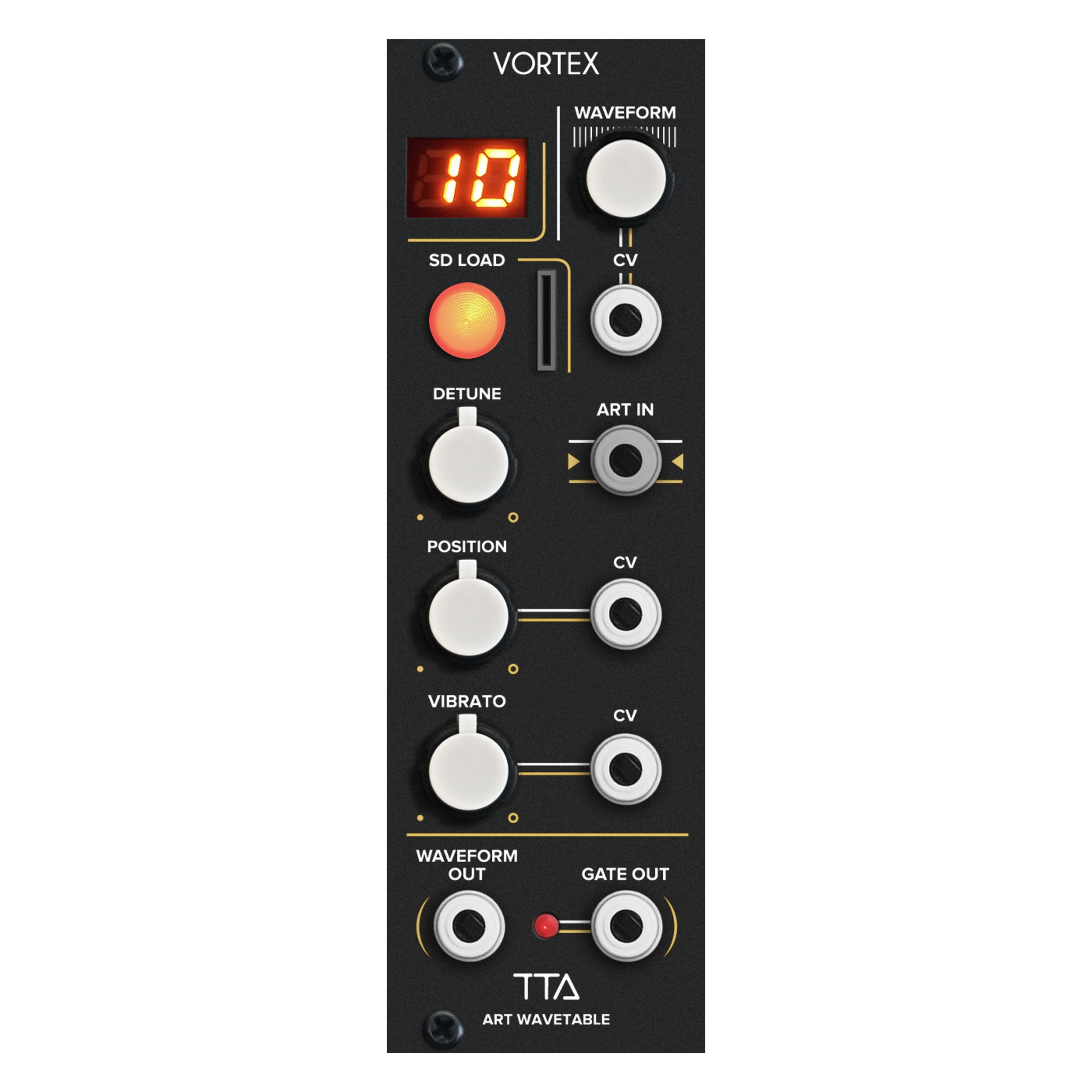 Tiptop Audio Synthesizer (ART Wavetable Oscillator - Oscillator Modular Synthesizer), ART Vortex Wavetable Oscillator - Oszillator Modular Synthesizer