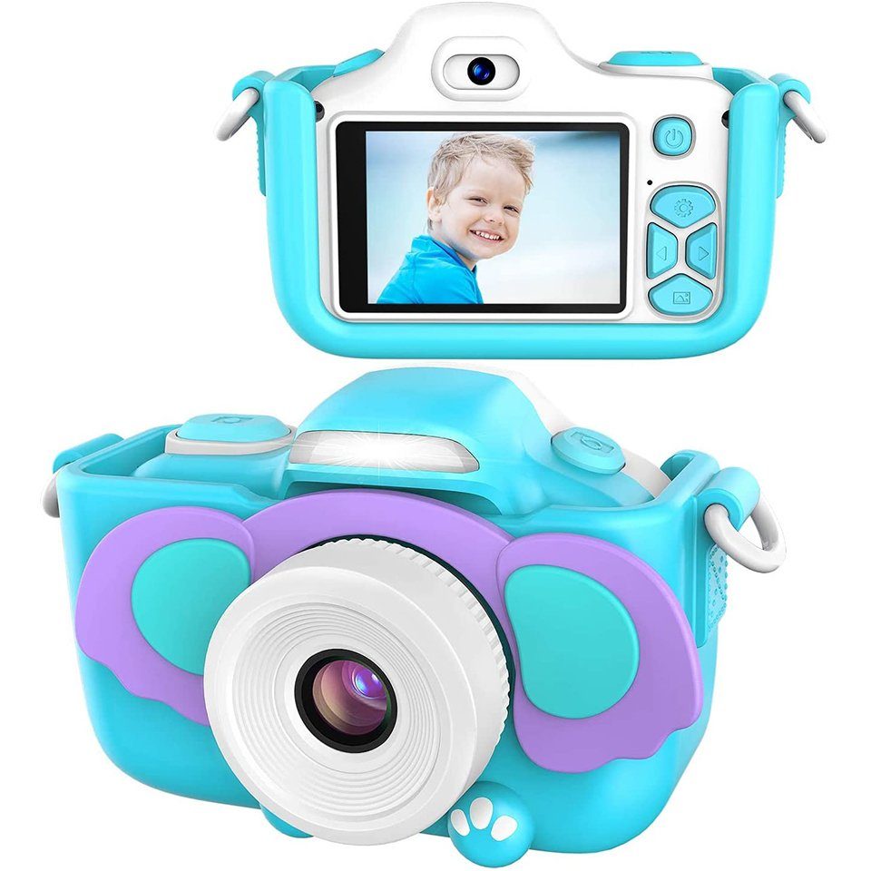BEARSU »Kinder Kamera, Digital Fotokamera Selfie und Videokamera mit 12  Megapixel/ Dual Lens/ 2 Inch Bildschirm/ 1080P HD/ 32G TF Karte,  Geburtstagsgeschenk für Kinder« Kinderkamera