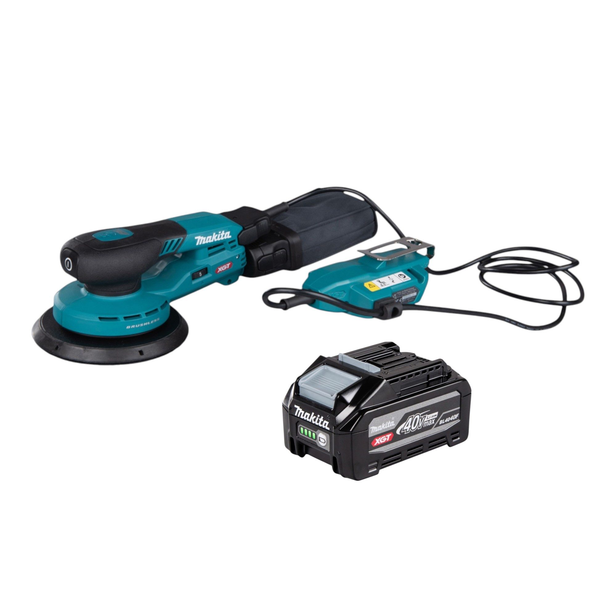 Makita Akku-Exzenterschleifer BO 002 CGU1 40V max. 150mm 5,0mm Hub + 1x Akku 4,0 Ah - ohne Ladegerät