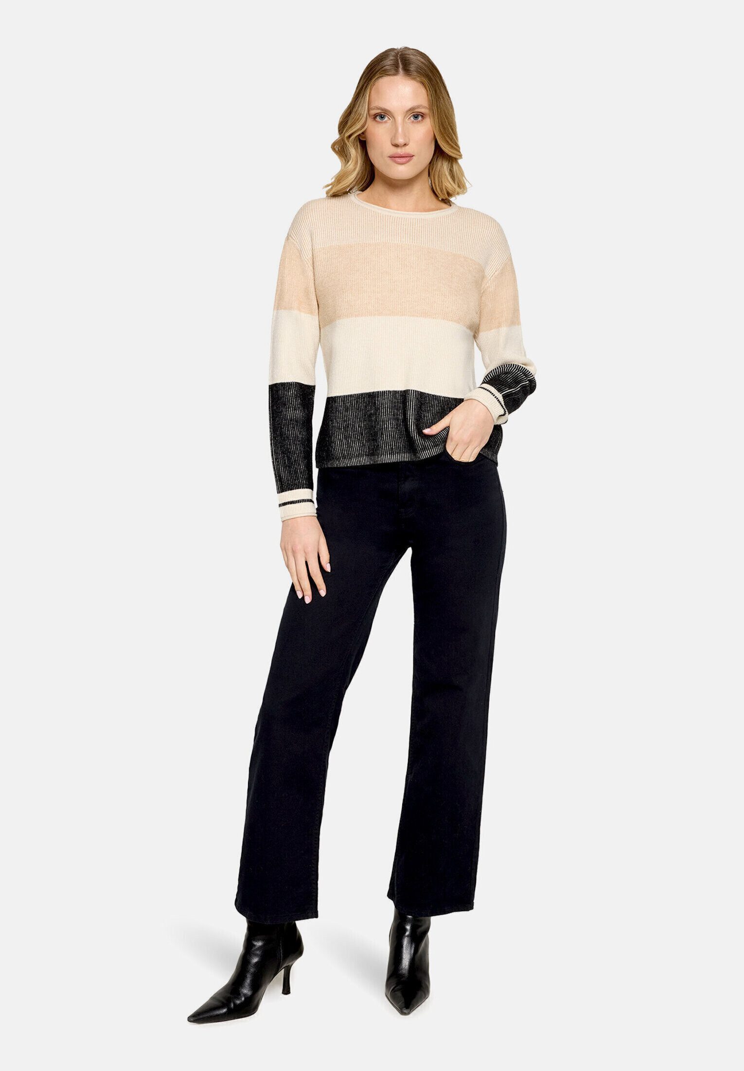 Betty Barclay Strickpullover Damen mit Rippenstruktur (1-tlg)