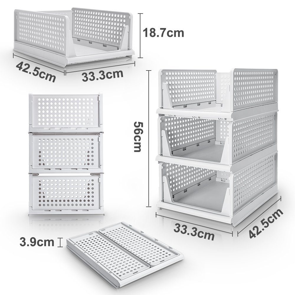 Yorbay Organizer 3er Set Stapelbarer Kleiderschrank günstig online kaufen