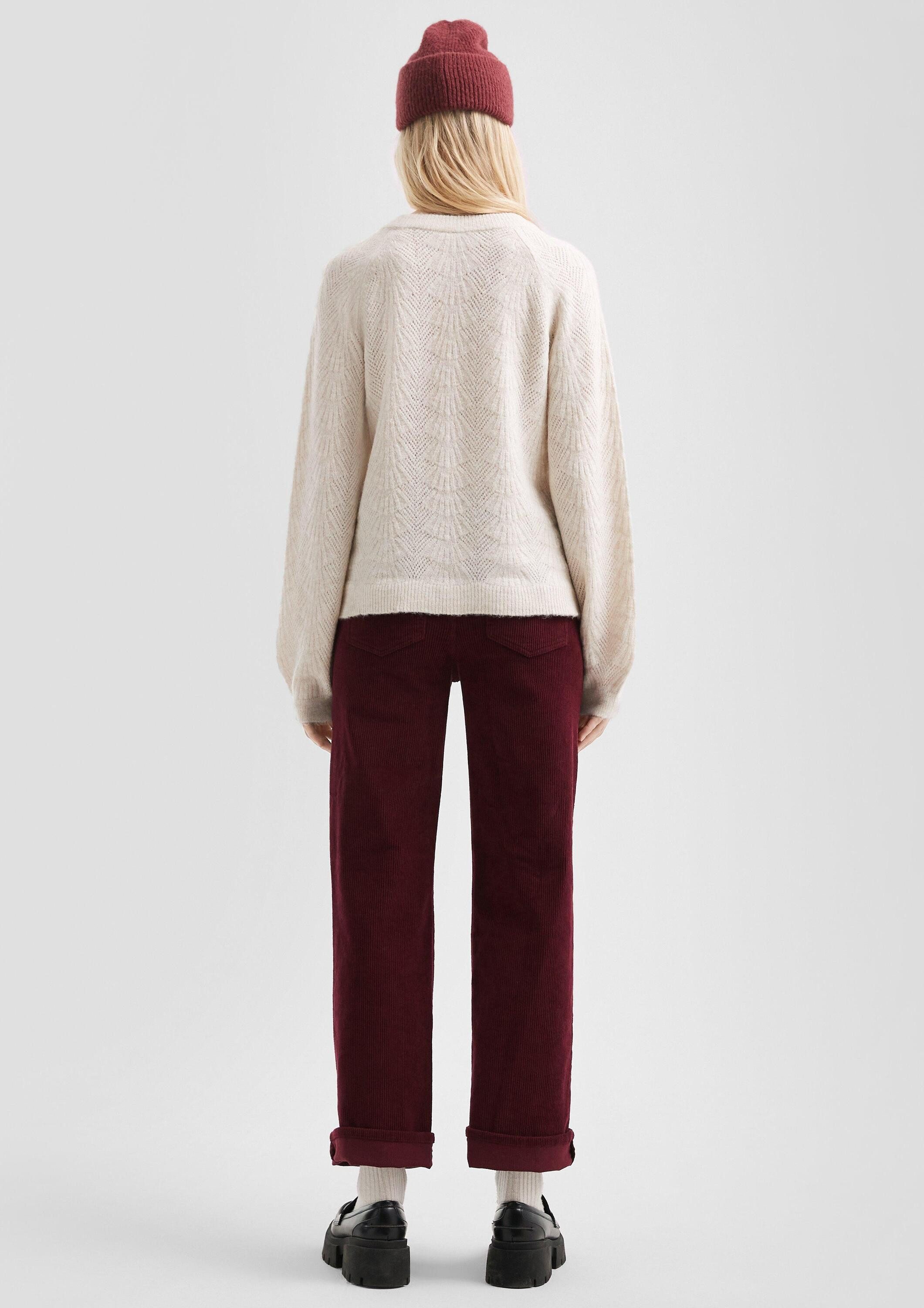 QS Longpullover Strickpullover Weicher Pullover mit Ajourmuster