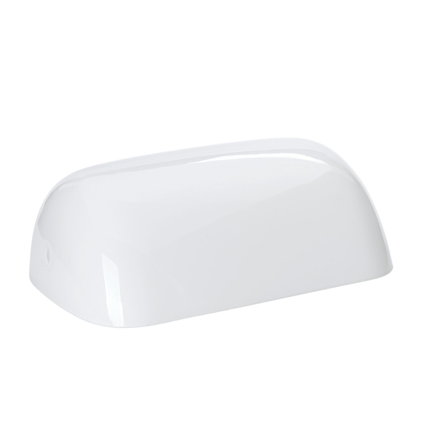 Orion Leuchten Lampenschirm Ersatzglas Lampenschirm Bankerlampe 6 x 22,5 x 13,5 cm Weiß