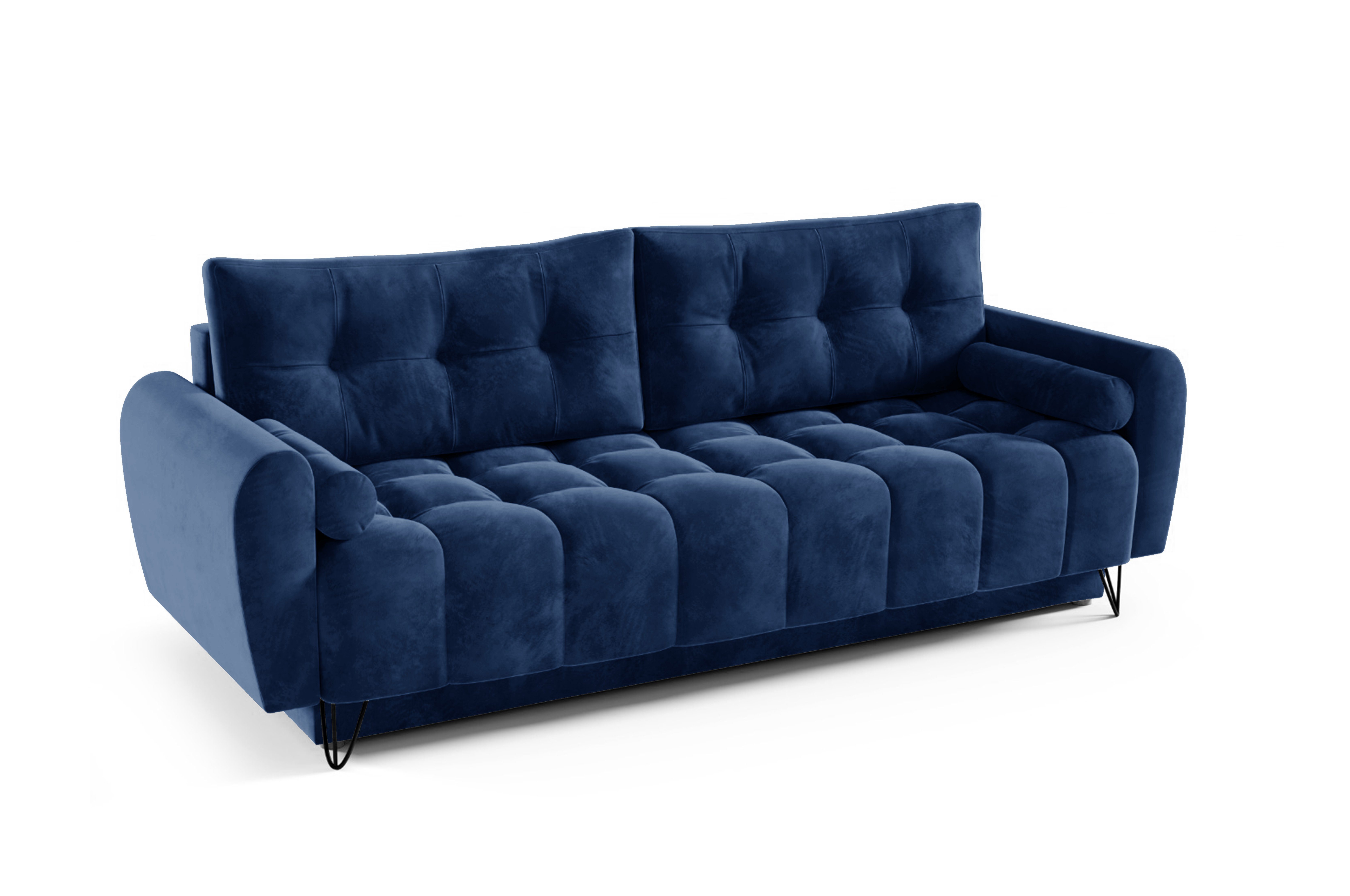 MOEBLO Schlafsofa OHIO, Sofa Couch für Wohnzimmer Polstersofa Sofagarnitur Wohnlandschaft mit Bettfunktion - (BxHxT): 233x93x100 cm, mit Schlaffunktion und Bettkasten