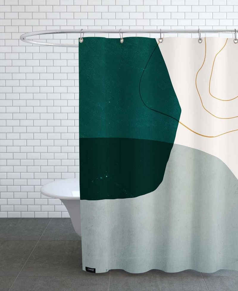 Juniqe Duschvorhang »Interplay Wasserabweisender Duschvorhang aus Polyester« Breite 150.0 cm (1-tlg)