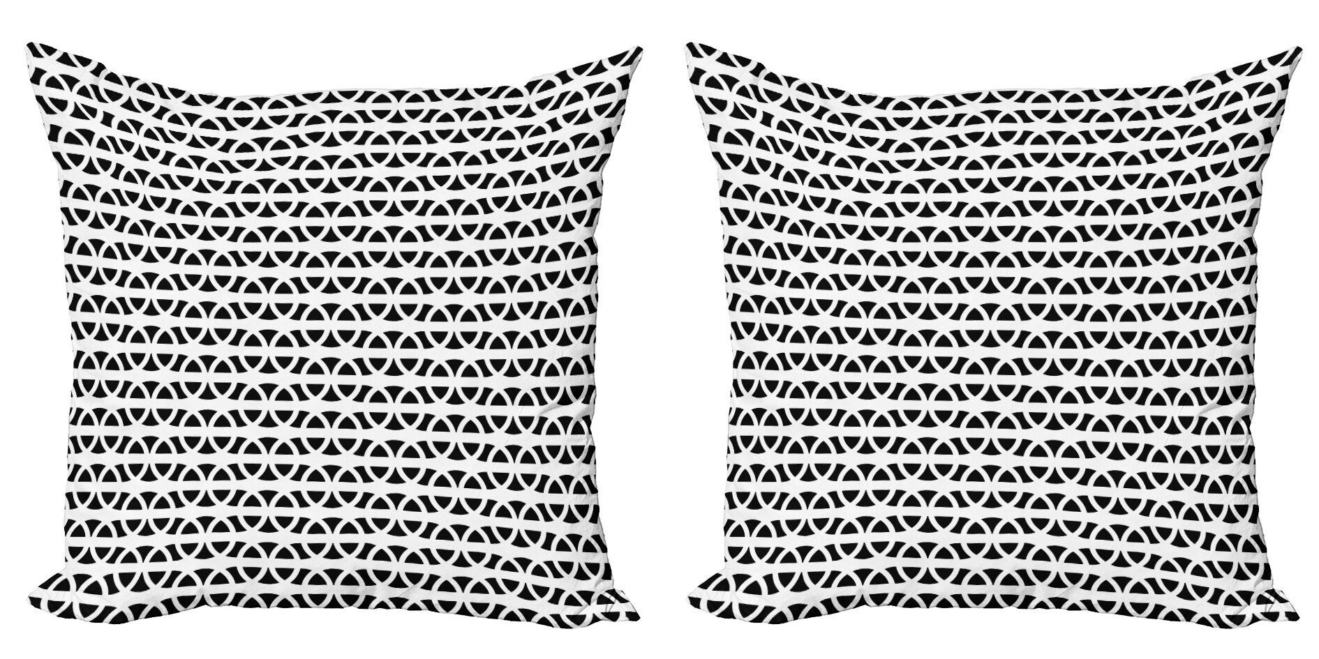 Kissenbezüge Modern Accent Doppelseitiger Digitaldruck, Abakuhaus (2 Stück), Gitter Runde Formen der klassischen Ansicht | Kissenbezüge