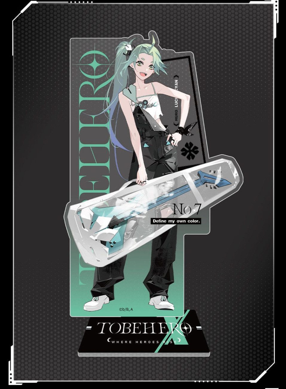 Sakami Merchandise Merchandise-Figur To Be Hero X Acryl-Aufsteller Hero Show Series Lucky Cyan 17 cm
