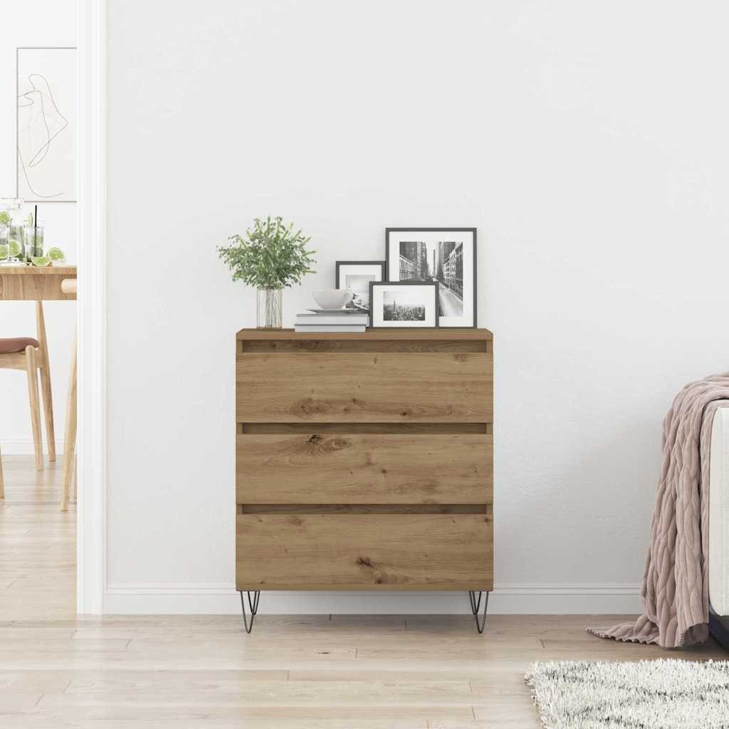 vidaXL Sideboard Sideboard Artisan-Eiche 60 x 35 x 70 cm Holzwerkstoff (1 St) – Bild 4 von 5