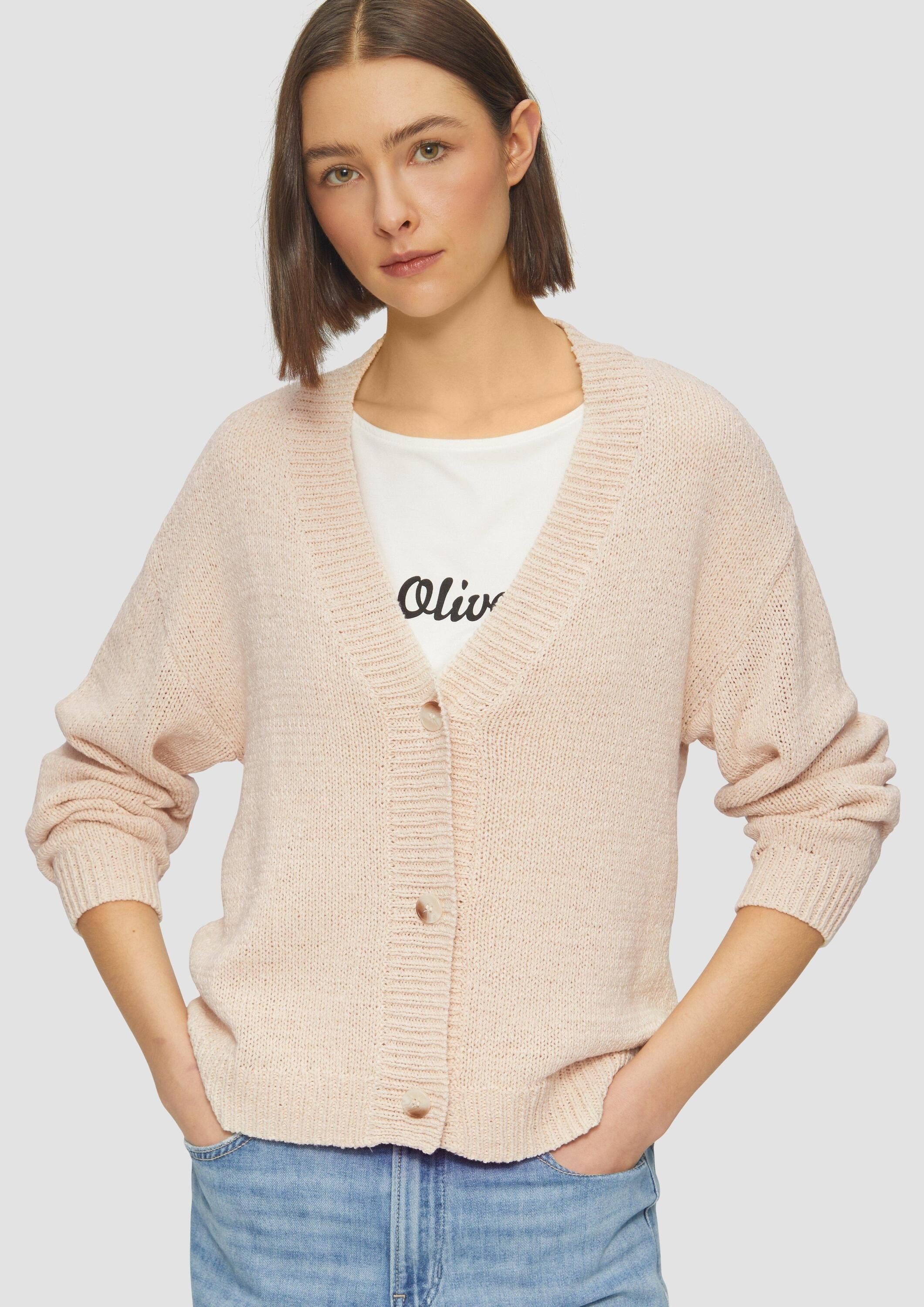 s.Oliver Cardigan Strickjacke Strickjacke im Relaxed Fit mit Knöpfen