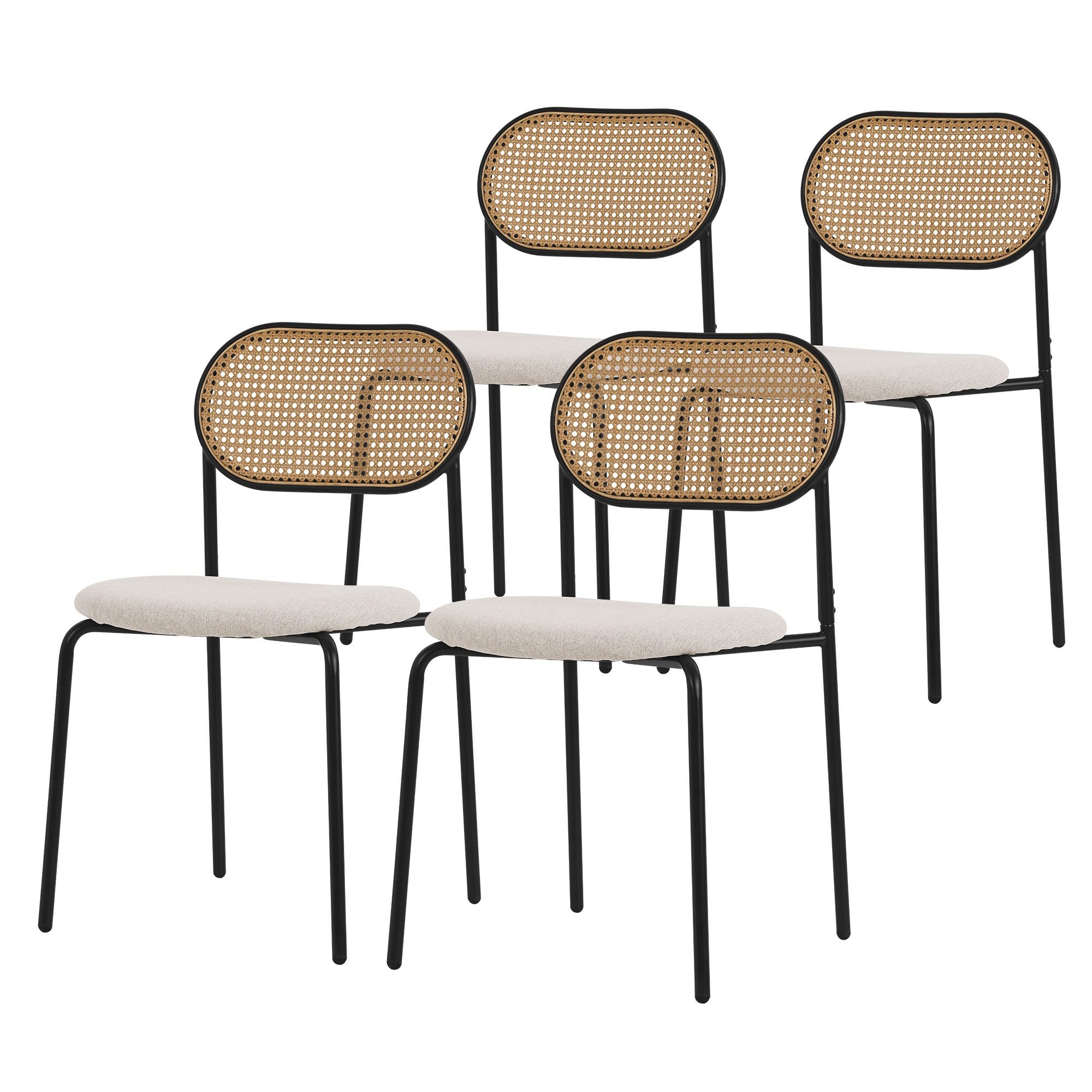 ML-DESIGN Stuhl Esszimmerstühle Rattanstuhl Polsterstühle Akzentstühle günstig online kaufen