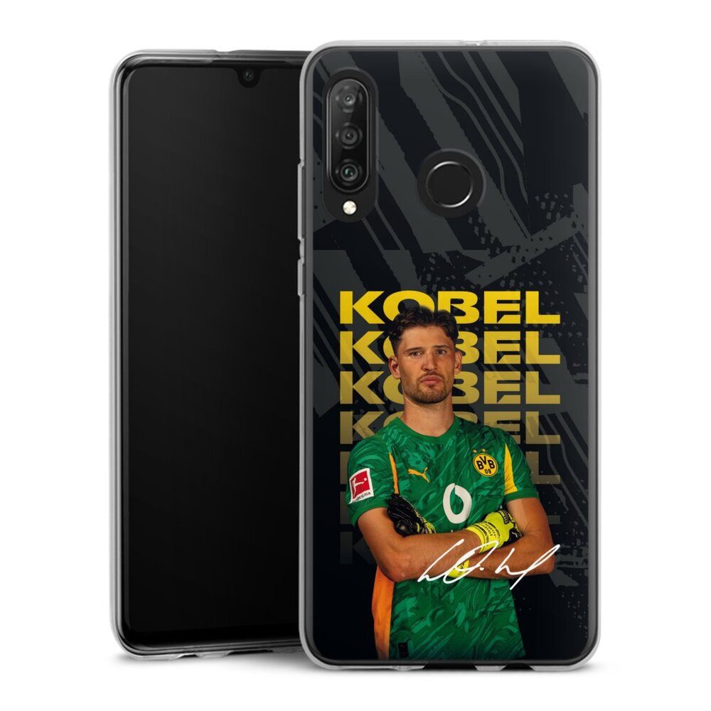 DeinDesign Handyhülle Borussia Dortmund Gregor Kobel BVB Gregor Kobel 25/26, Huawei P30 Lite Premium Silikon Hülle Bumper Case Handy Schutzhülle