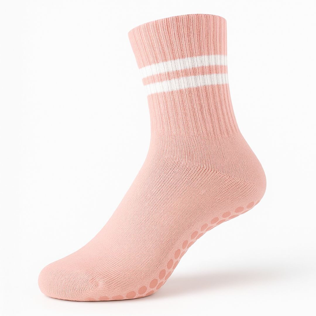 ZUKUNFTSENKEL Sportsocken Yoga Pilates Socken Damen Anti-Rutsch (Spar Set, 5er Pack) Rutschfest, Weich, Elastisch Ideal für Fitness, Yoga & Pilates