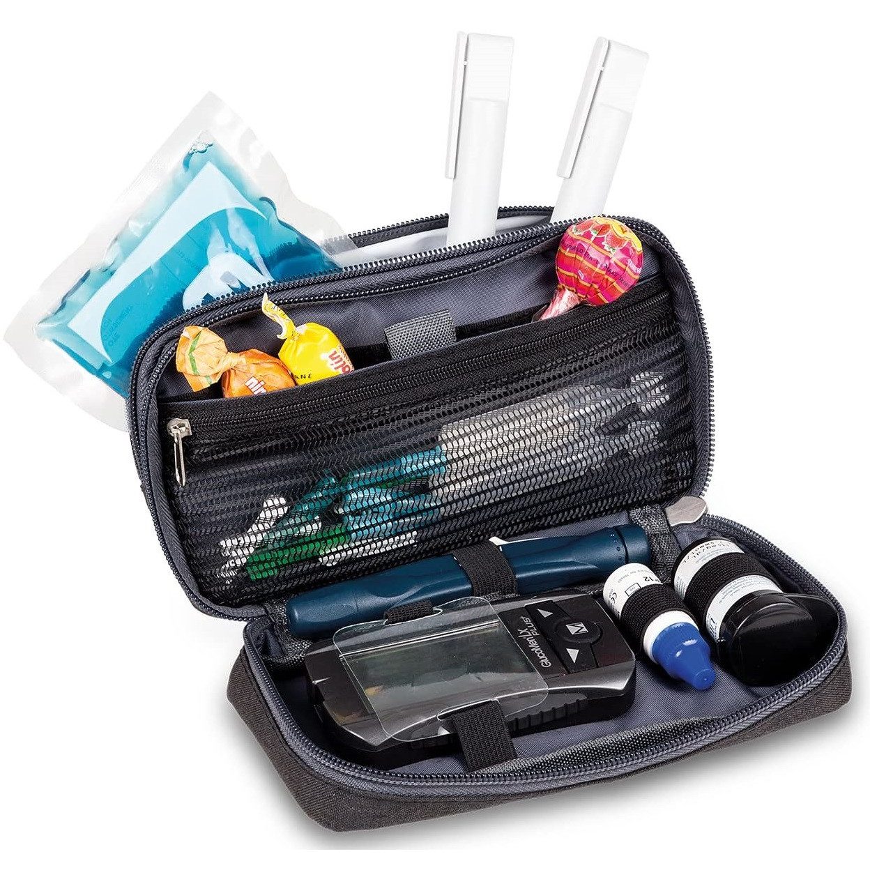 Elite Bags Aufbewahrungstasche Elite Bags DIABETIC'S Diabetikertasche schwarz (Insulin-Tasche, 1-tlg., inkl. Kühlpad), geschütztes, thermoisoliertes Insulin-Fac – Bild 2 von 4