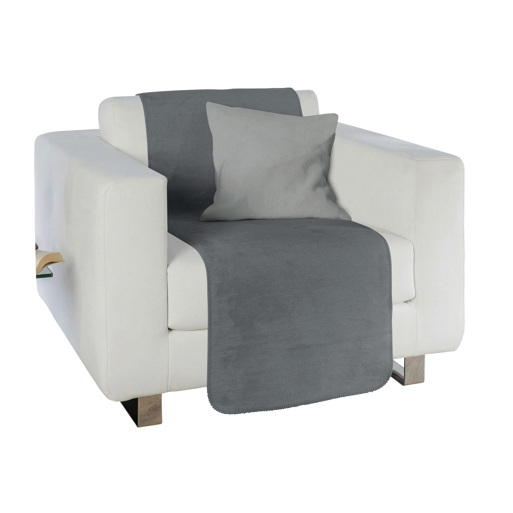 Erwin Müller Sesselschoner Sessel- und Sofaschoner "Matera", Baumwollmischung Uni